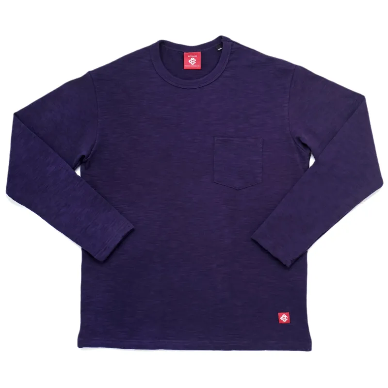 Eggplant Double Slub L/S Pocket T-Shirt sold by Outclass