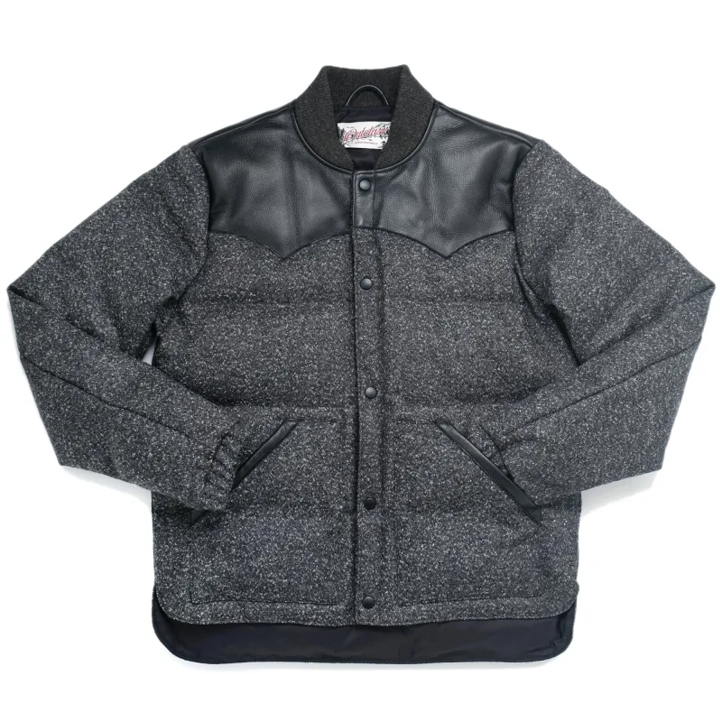 Black Marl Wool Down Jacket sold by Outclass