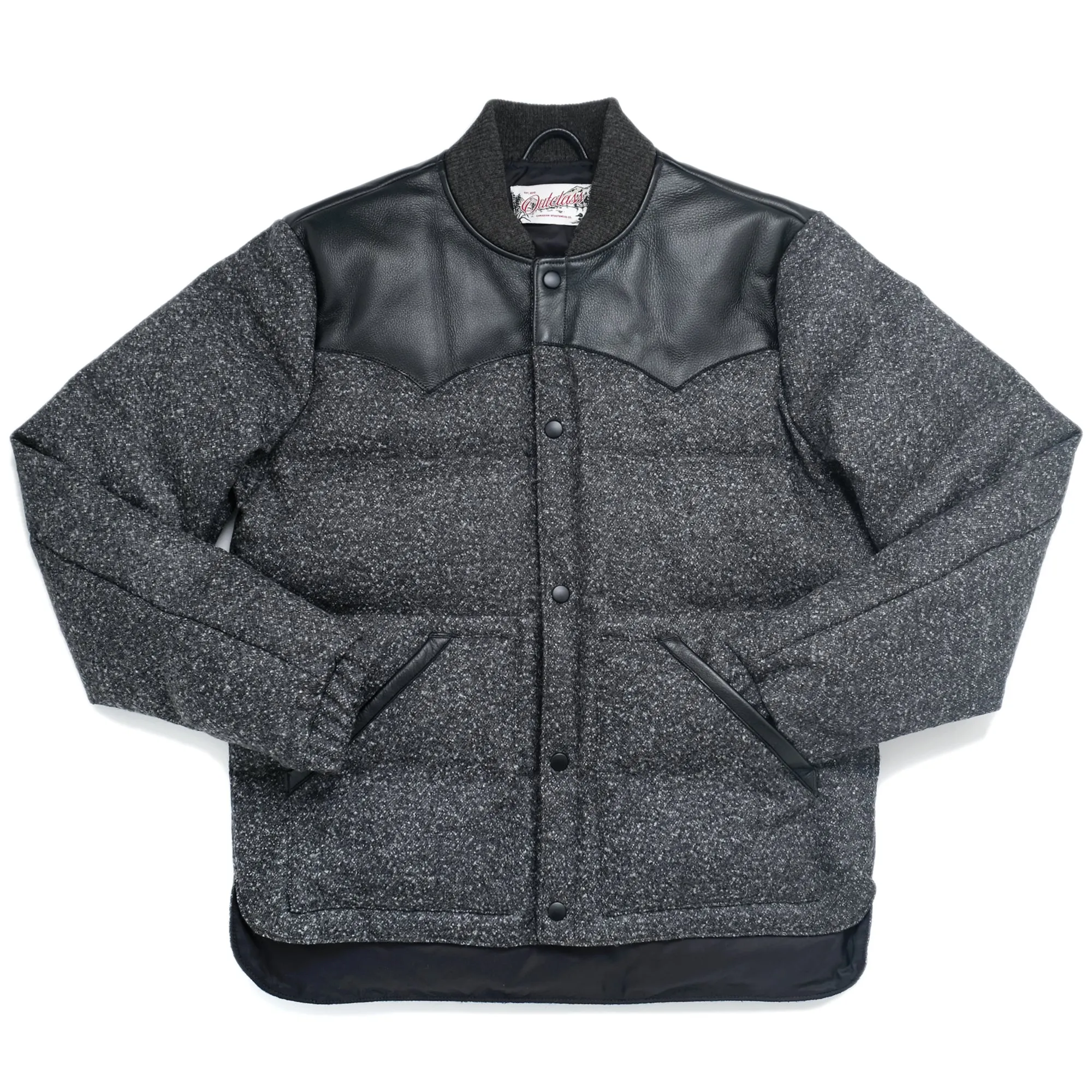 Black Marl Wool Down Jacket sold by Outclass