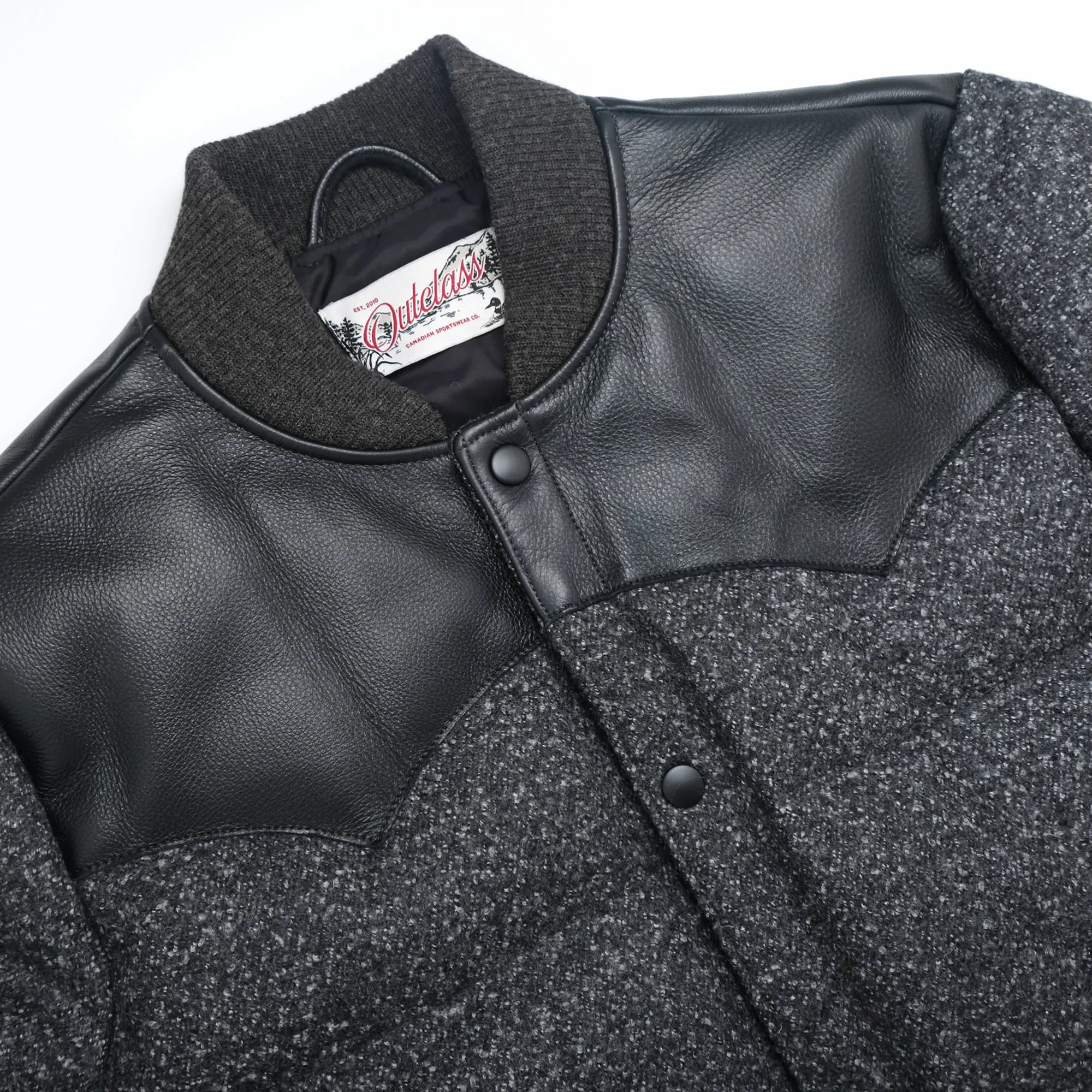 Black Marl Wool Down Jacket sold by Outclass product image thumbnail 3
