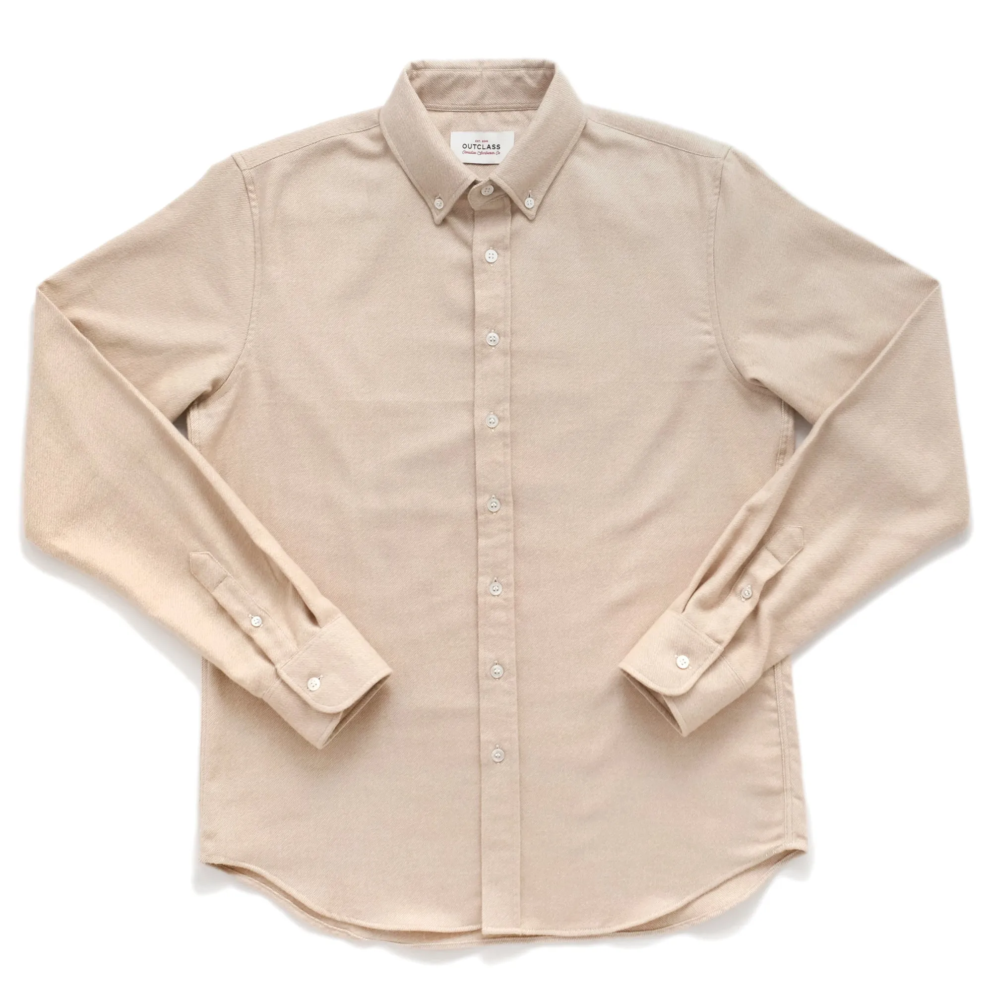 Ivory Twill Flannel Classic Shirt sold by Outclass