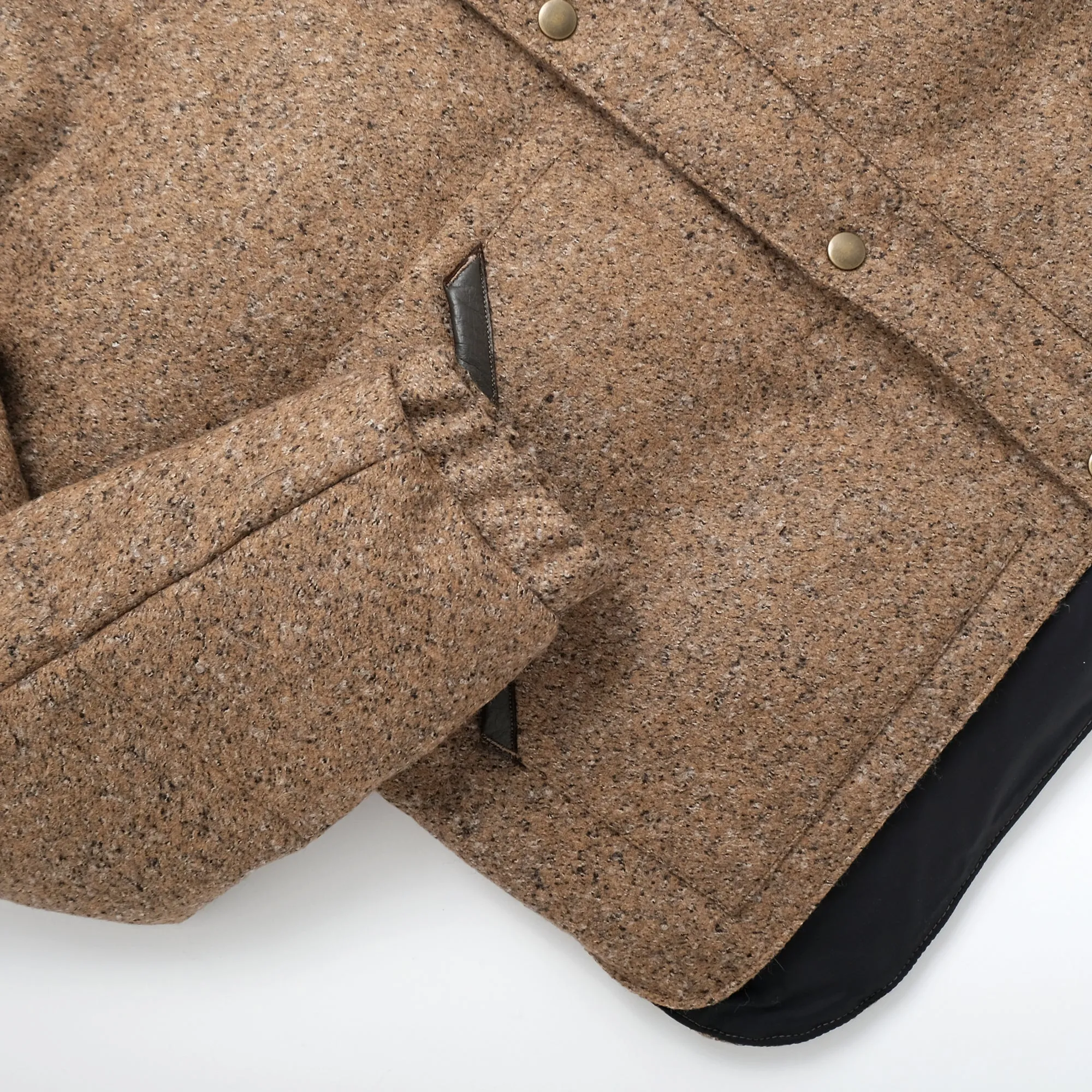 Brown Marl Wool Down Jacket sold by Outclass product image thumbnail 4
