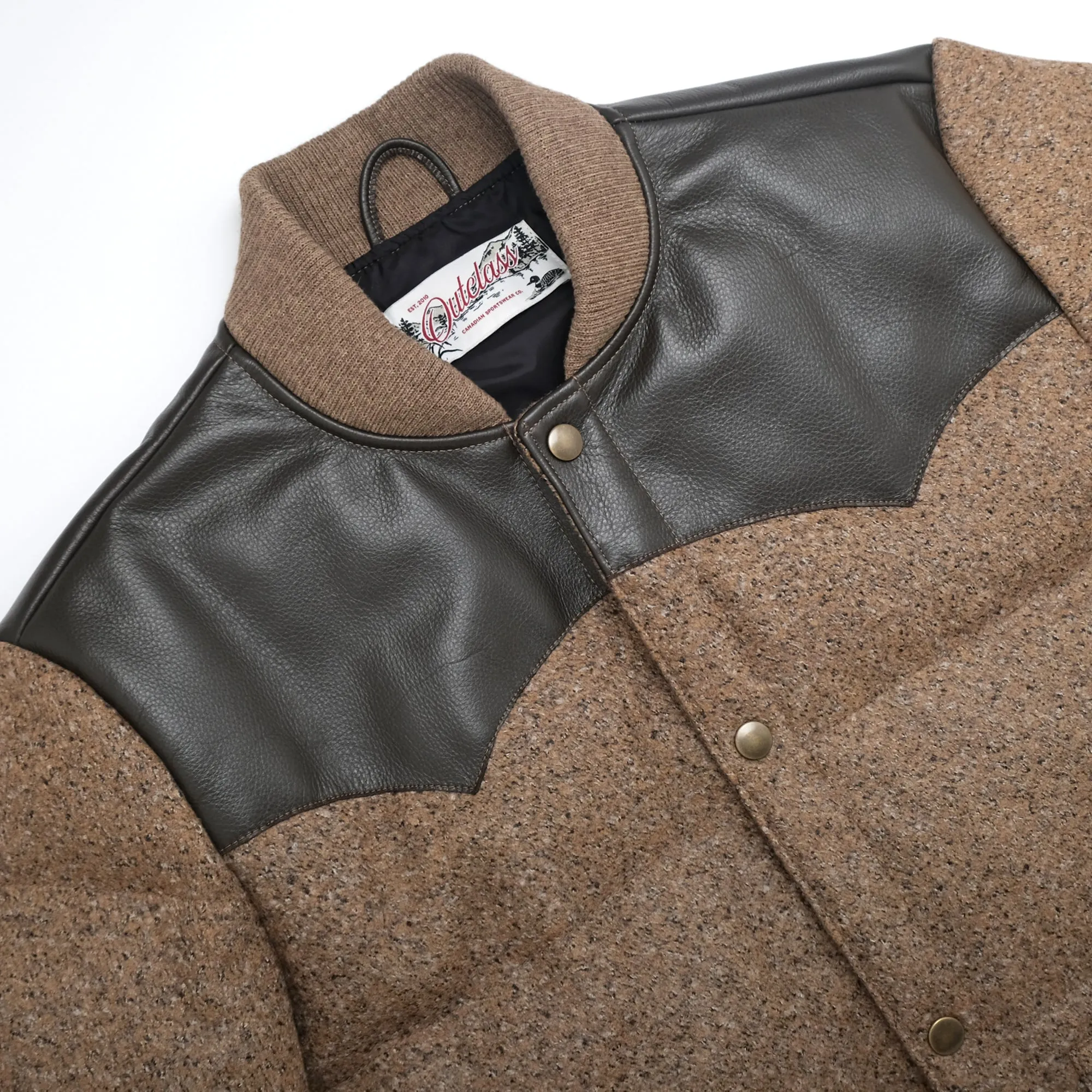 Brown Marl Wool Down Jacket sold by Outclass product image thumbnail 3