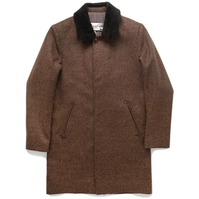 Brown Bouclé Mac Coat sold by Outclass