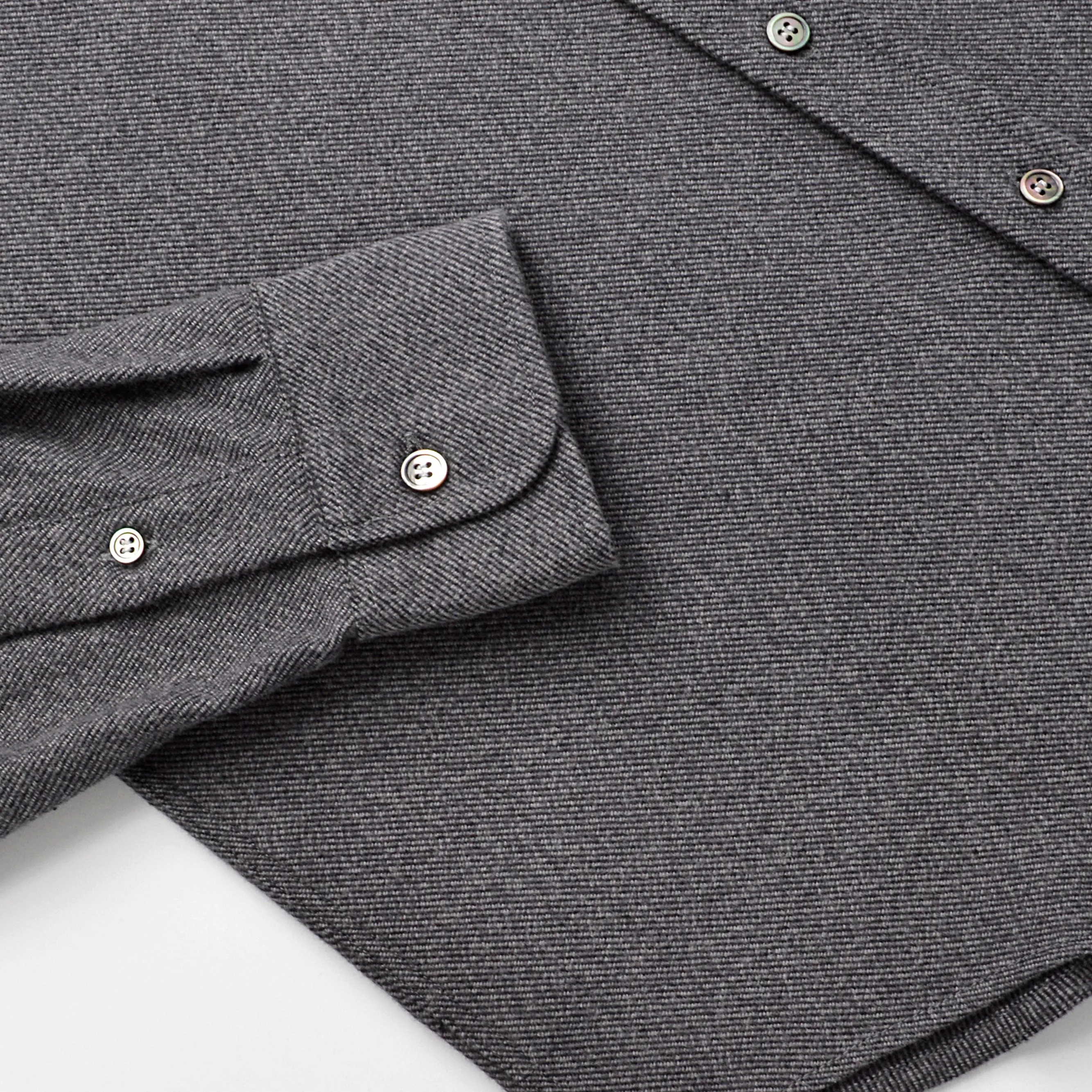 Grey Twill Flannel Shirt sold by Outclass product image thumbnail 4