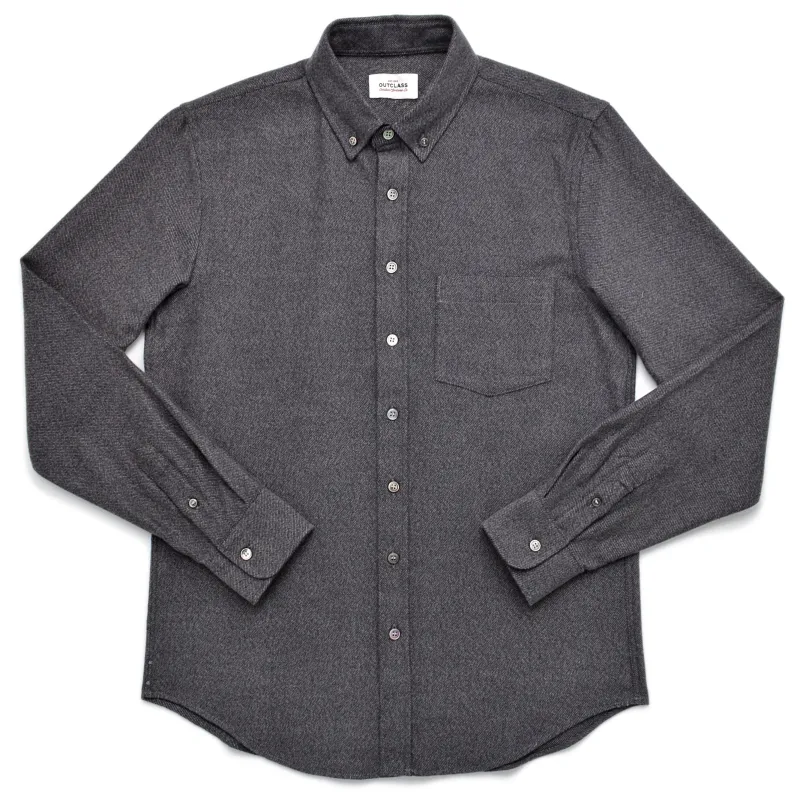 Grey Twill Flannel Shirt sold by Outclass