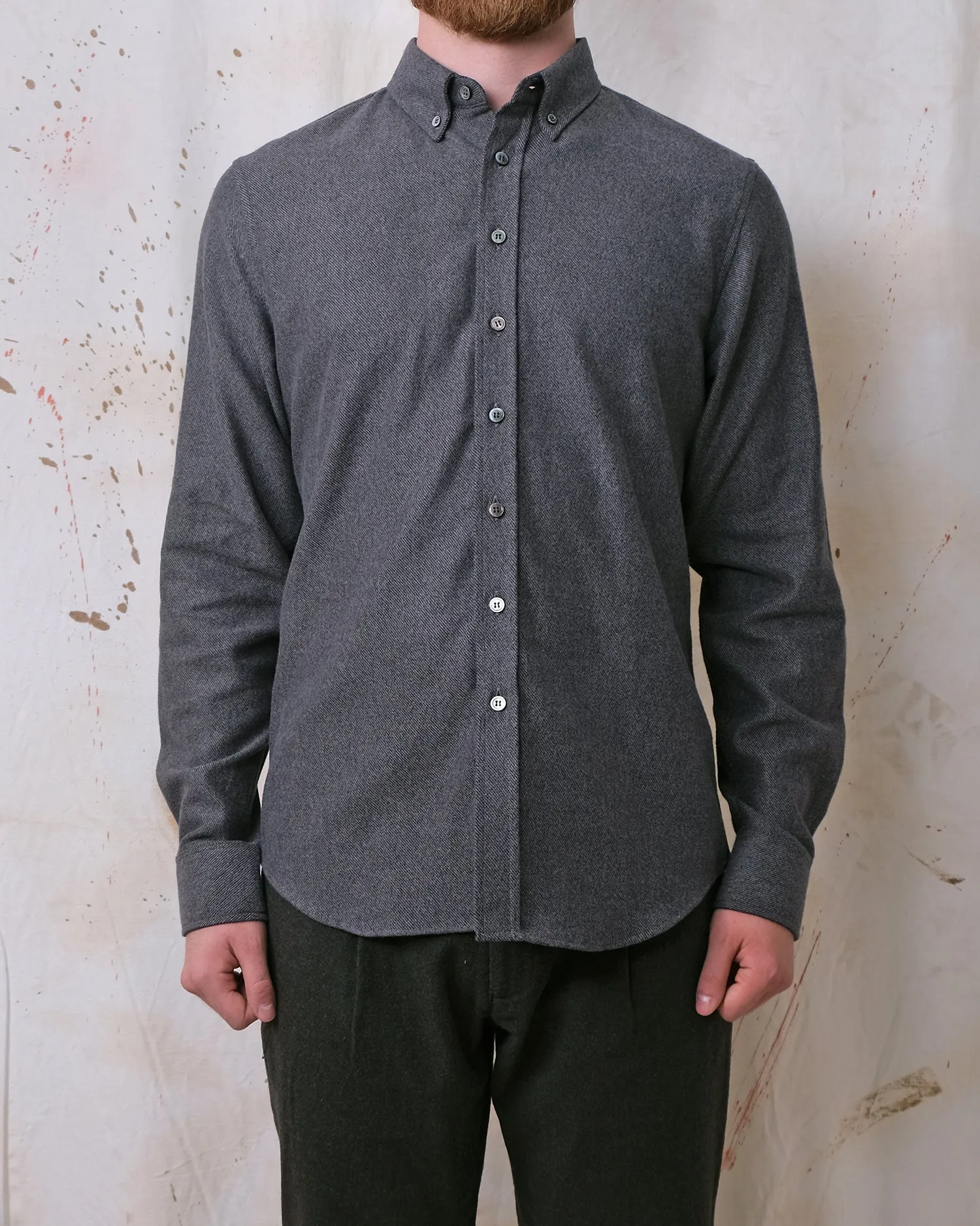 Grey Twill Flannel Shirt sold by Outclass product image thumbnail 2
