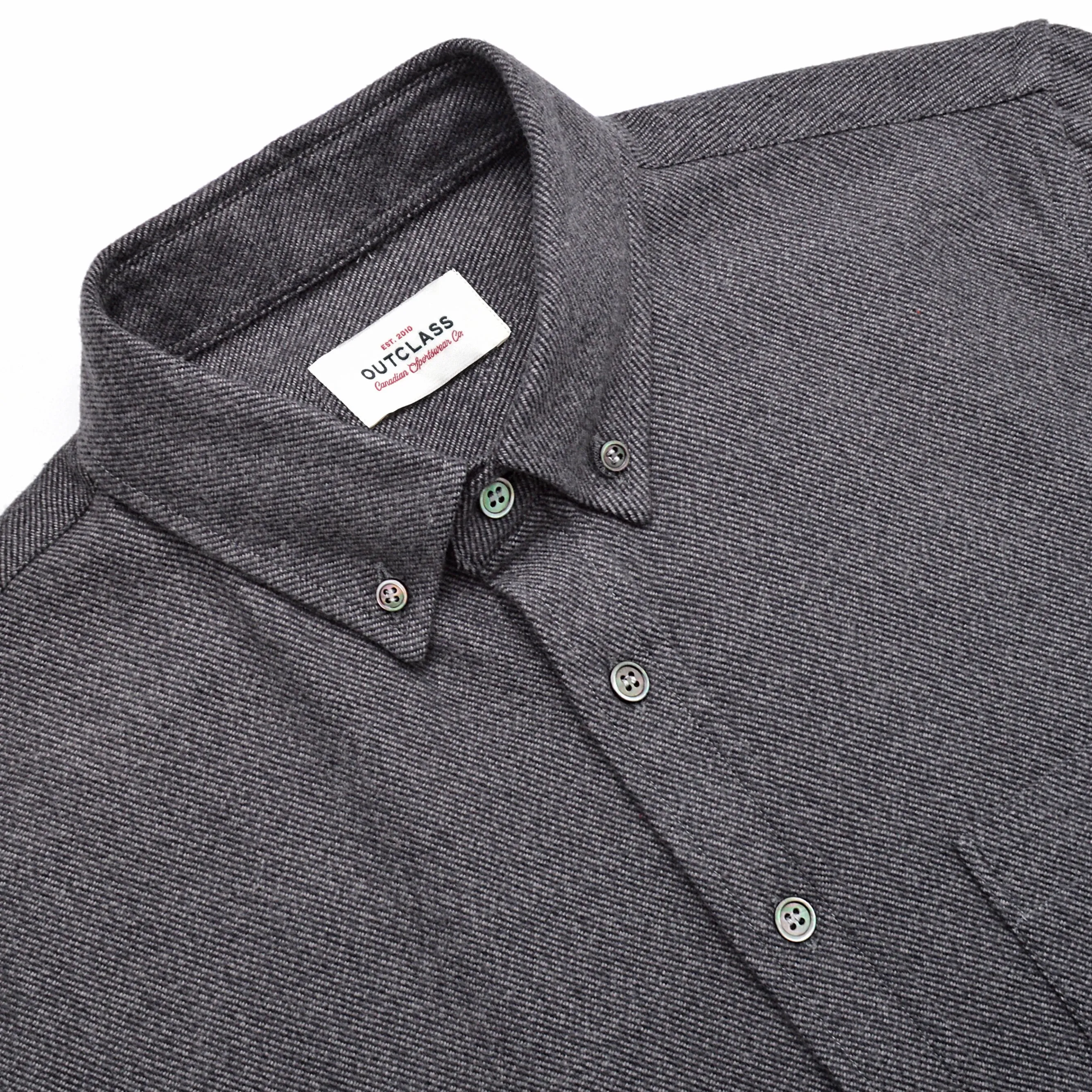 Grey Twill Flannel Shirt sold by Outclass product image thumbnail 3