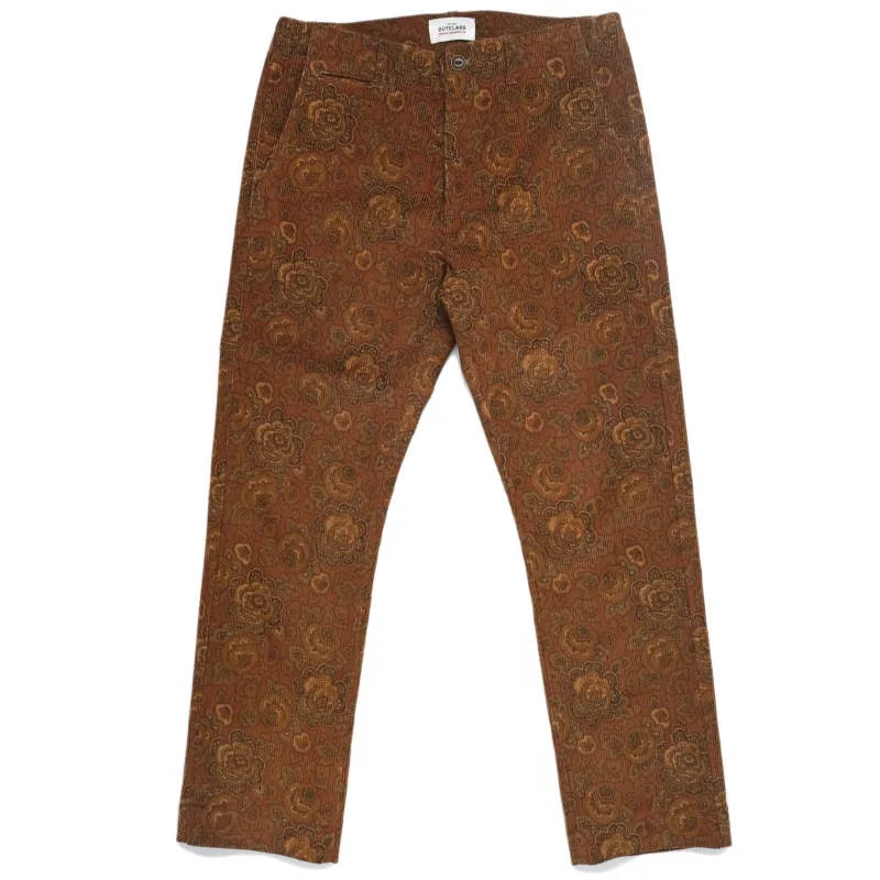 Bronze Printed Corduroy Camp Pant sold by Outclass