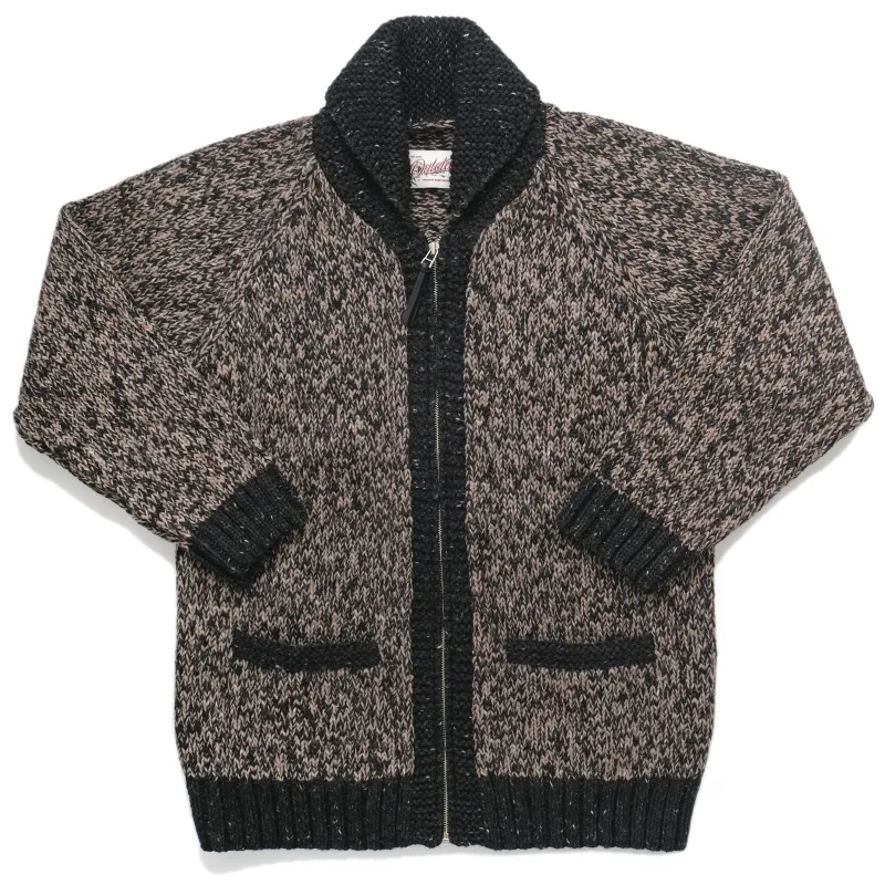 Black Marl Zip Cardigan sold by Outclass