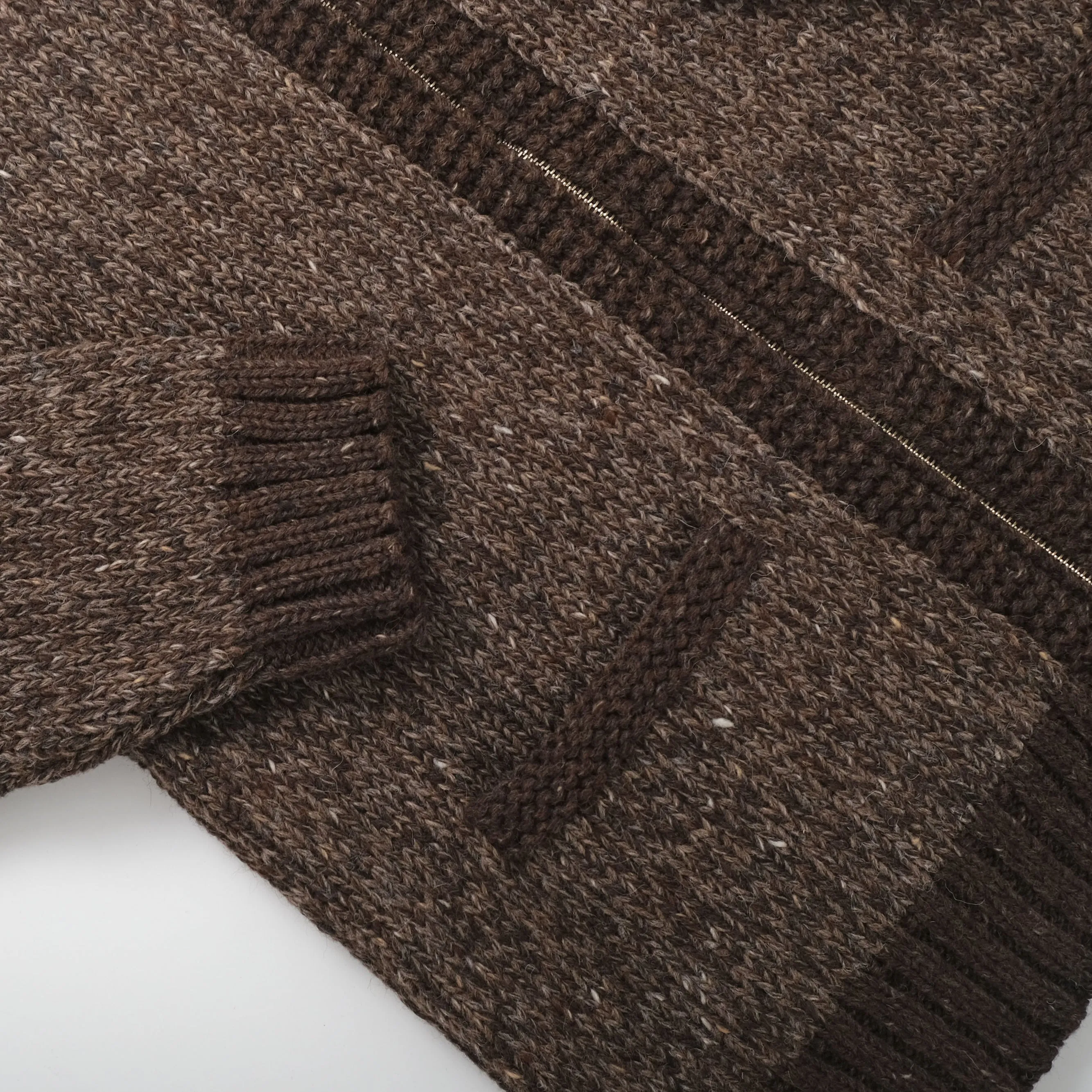 Brown Marl Zip Cardigan sold by Outclass product image thumbnail 4
