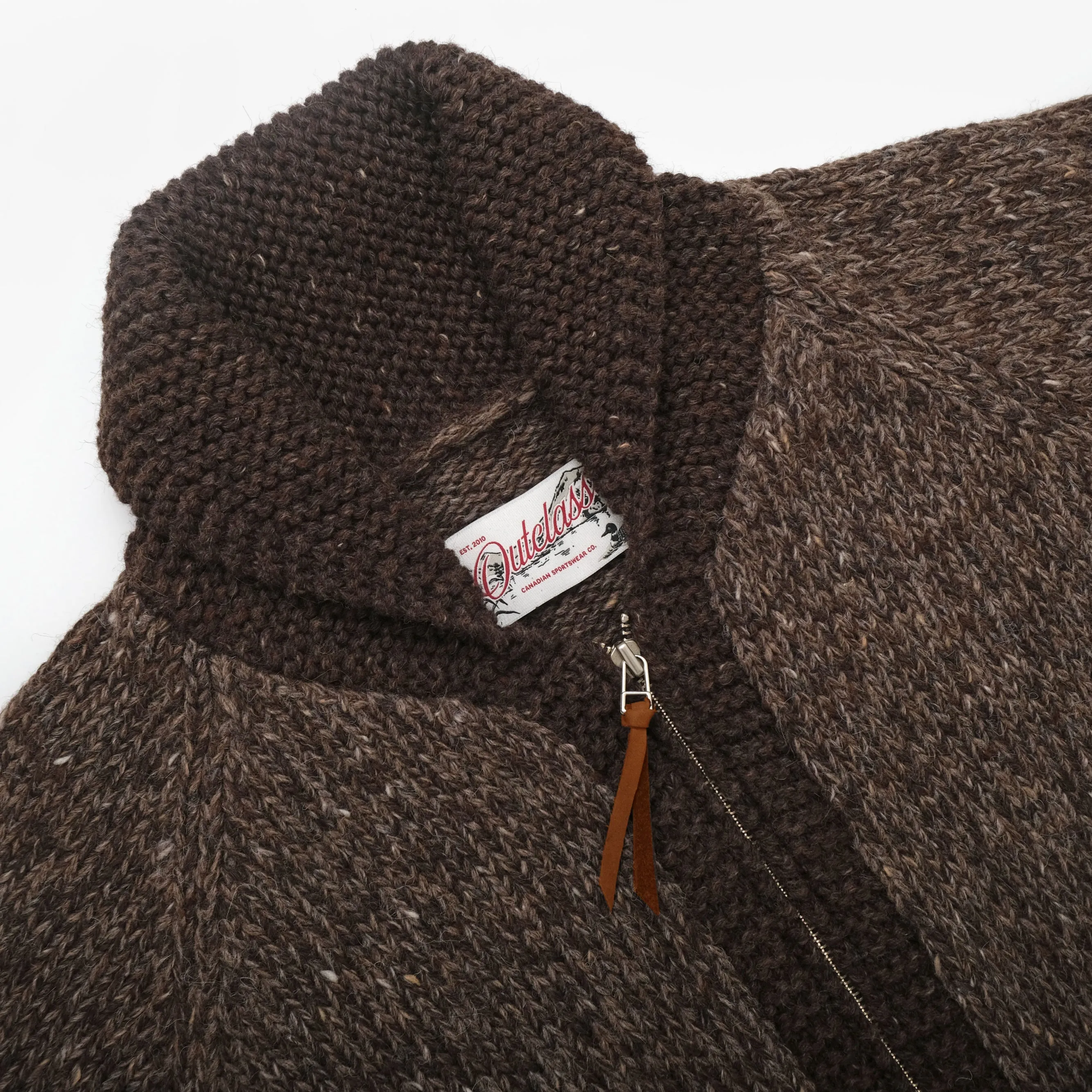 Brown Marl Zip Cardigan sold by Outclass product image thumbnail 3