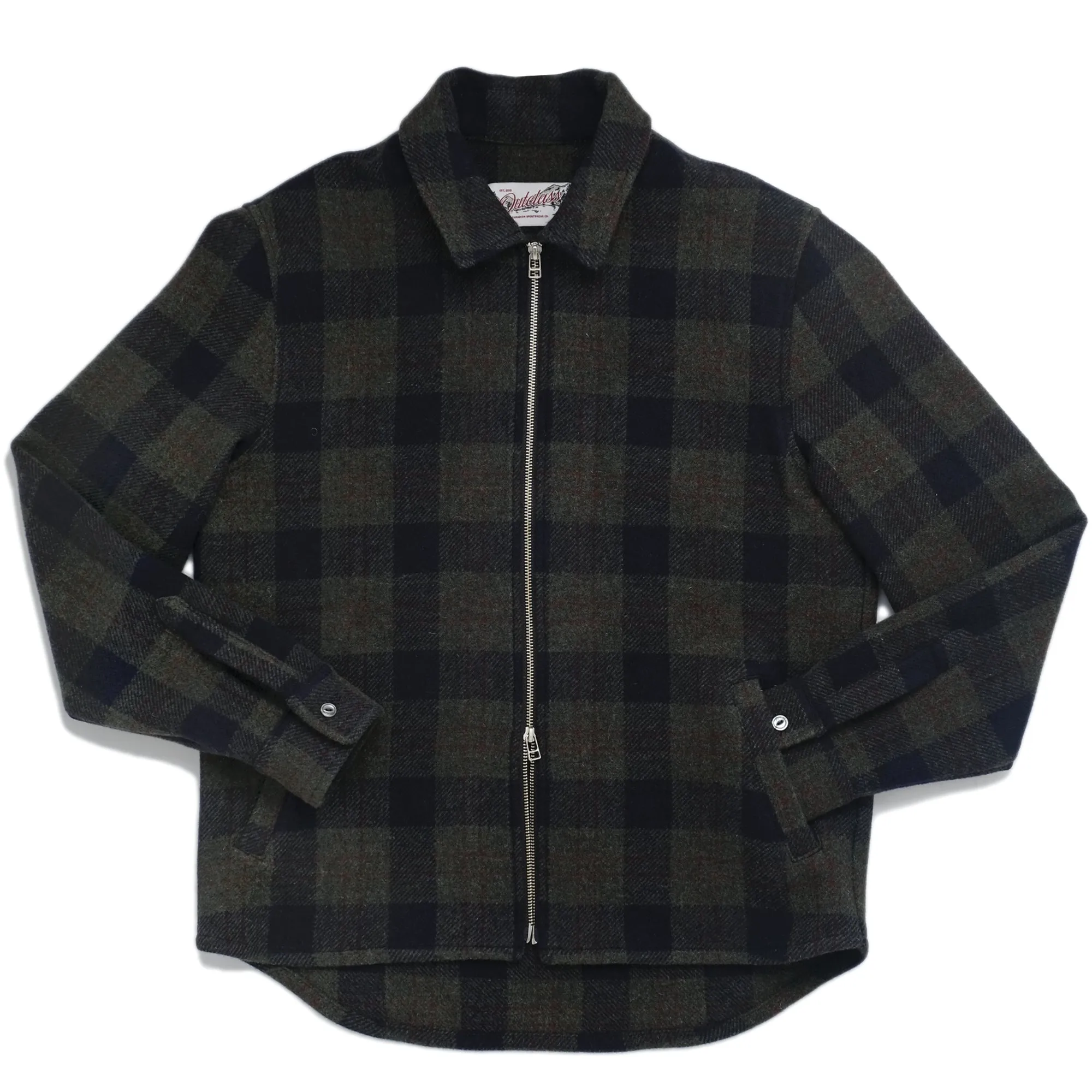 Hunter Plaid Zip Overshirt sold by Outclass