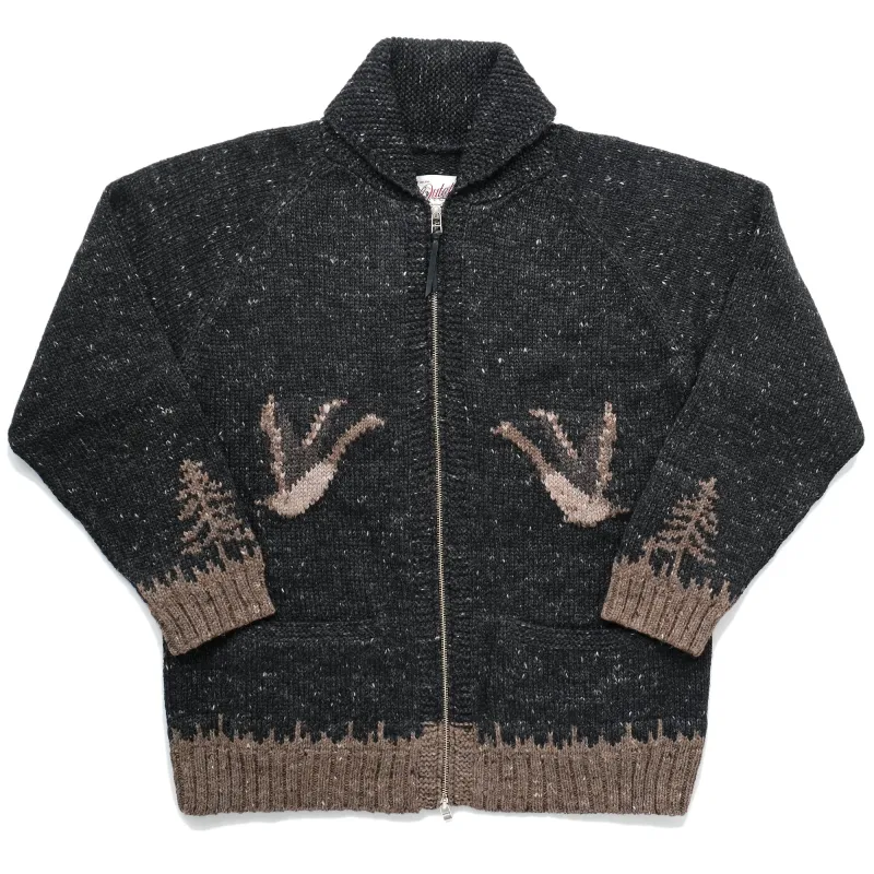 Midnight Goose Motif Zip Cardigan sold by Outclass