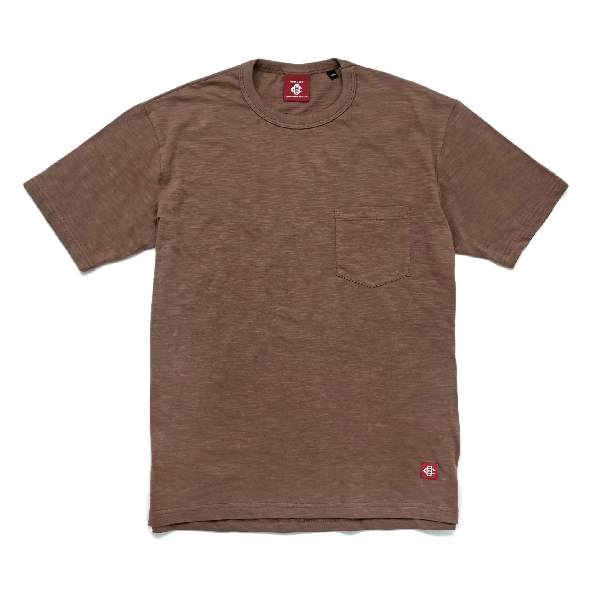 Mocha Slub Pocket T-Shirt sold by Outclass