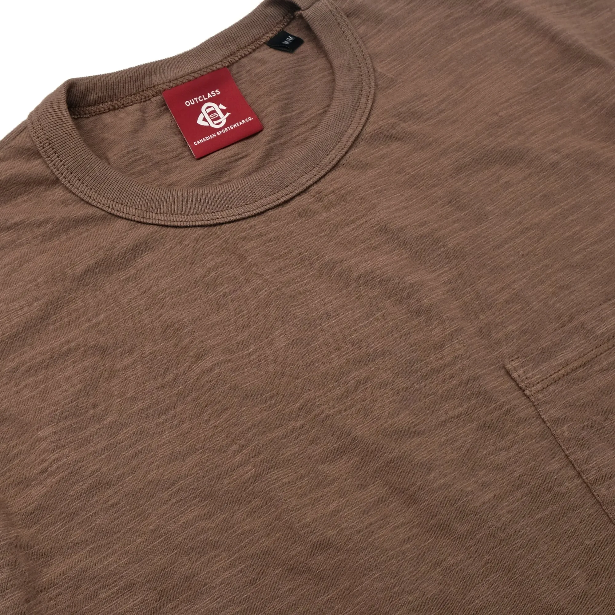 Mocha Slub Pocket T-Shirt sold by Outclass product image thumbnail 3