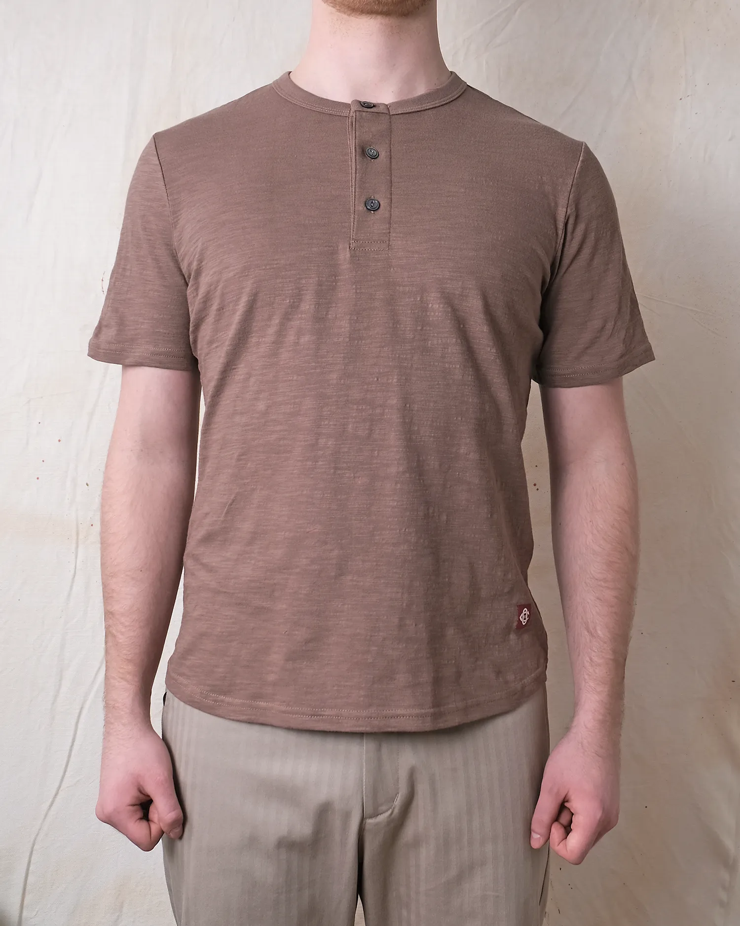 Mocha Slub Henley sold by Outclass product image thumbnail 2