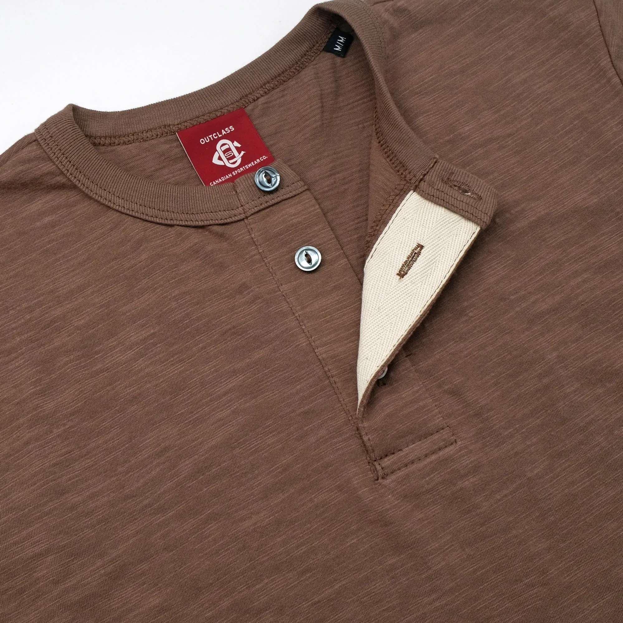 Mocha Slub Henley sold by Outclass product image thumbnail 3