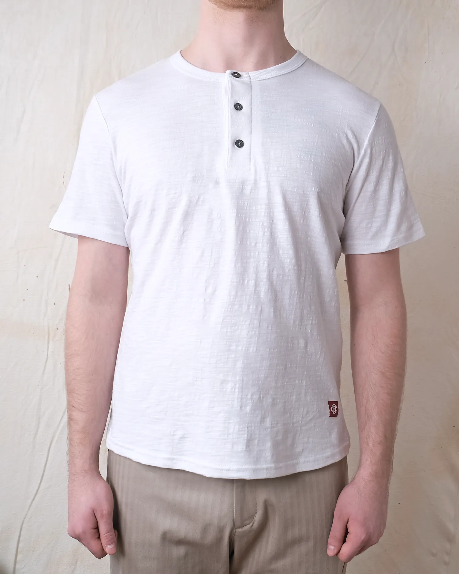 White Slub Henley sold by Outclass product image thumbnail 2