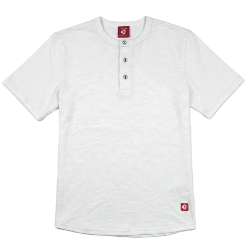 White Slub Henley made by Outclass