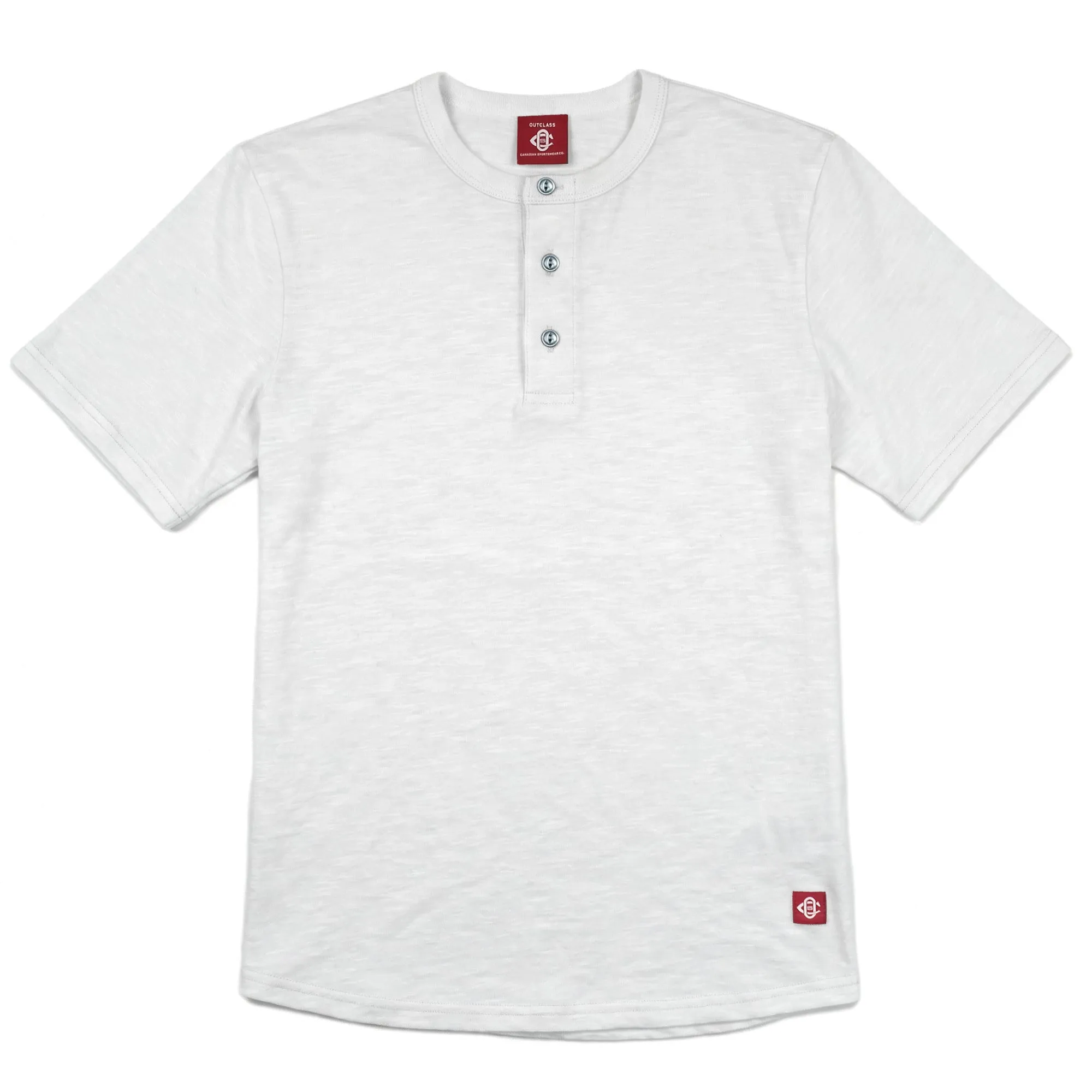 White Slub Henley sold by Outclass