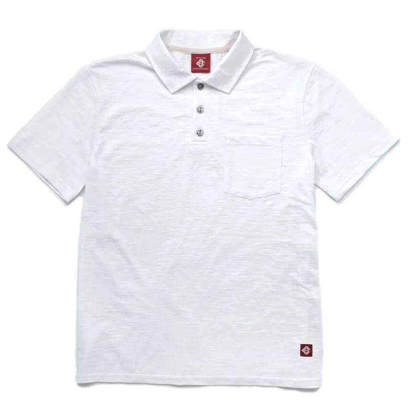 White Slub Polo made by Outclass