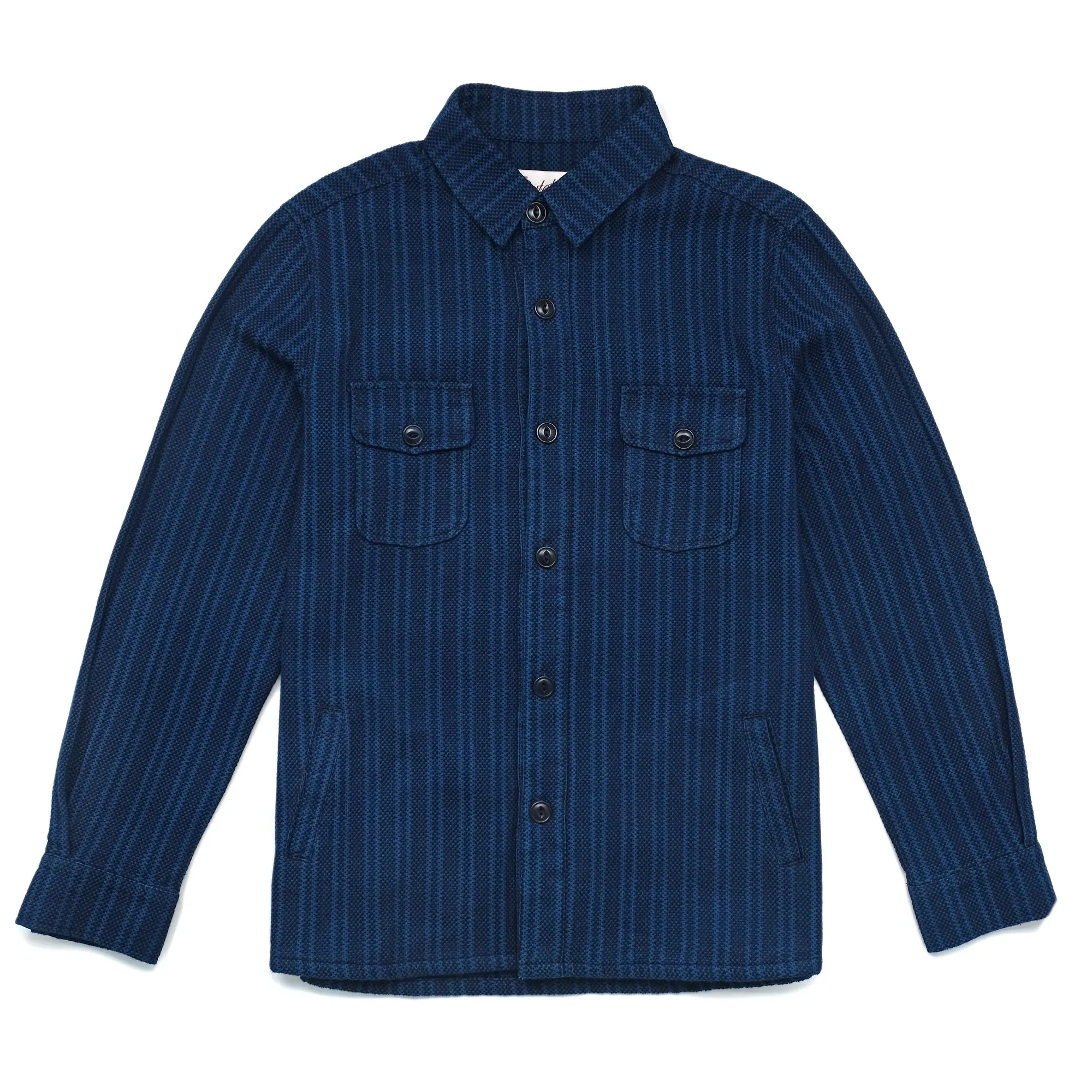 Sashiko Stripe Overshirt sold by Outclass