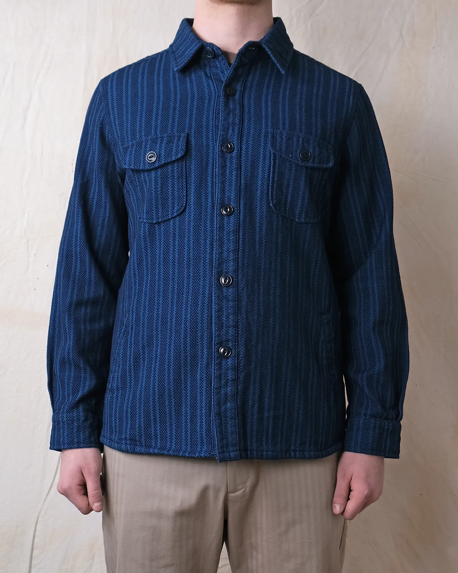 Sashiko Stripe Overshirt sold by Outclass product image thumbnail 2