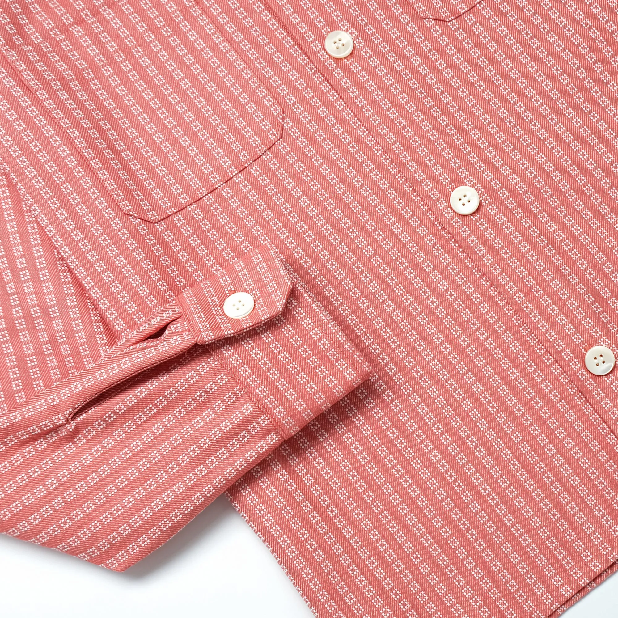 Salmon Jacquard Denim Club Shirt sold by Outclass product image thumbnail 4