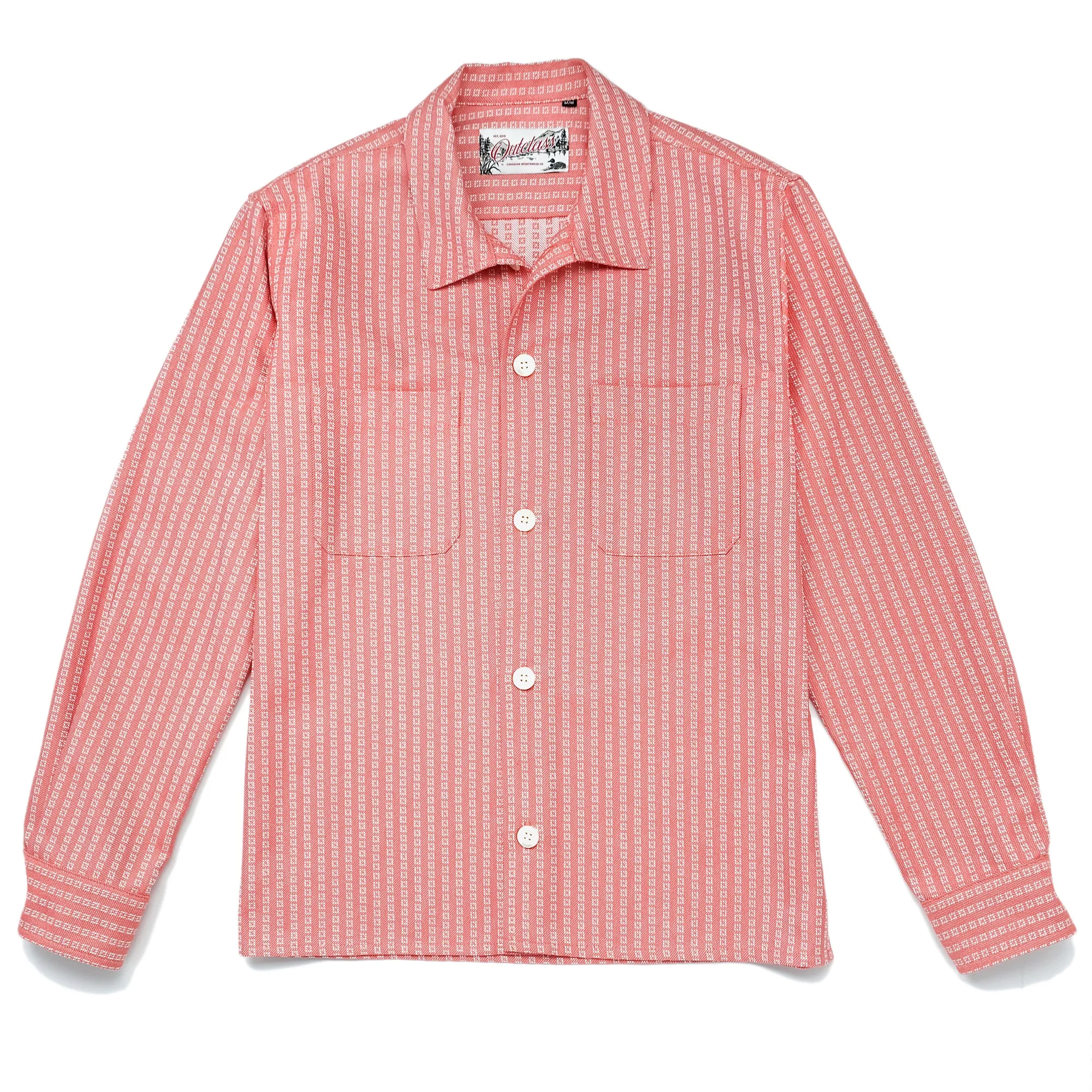 Salmon Jacquard Denim Club Shirt sold by Outclass