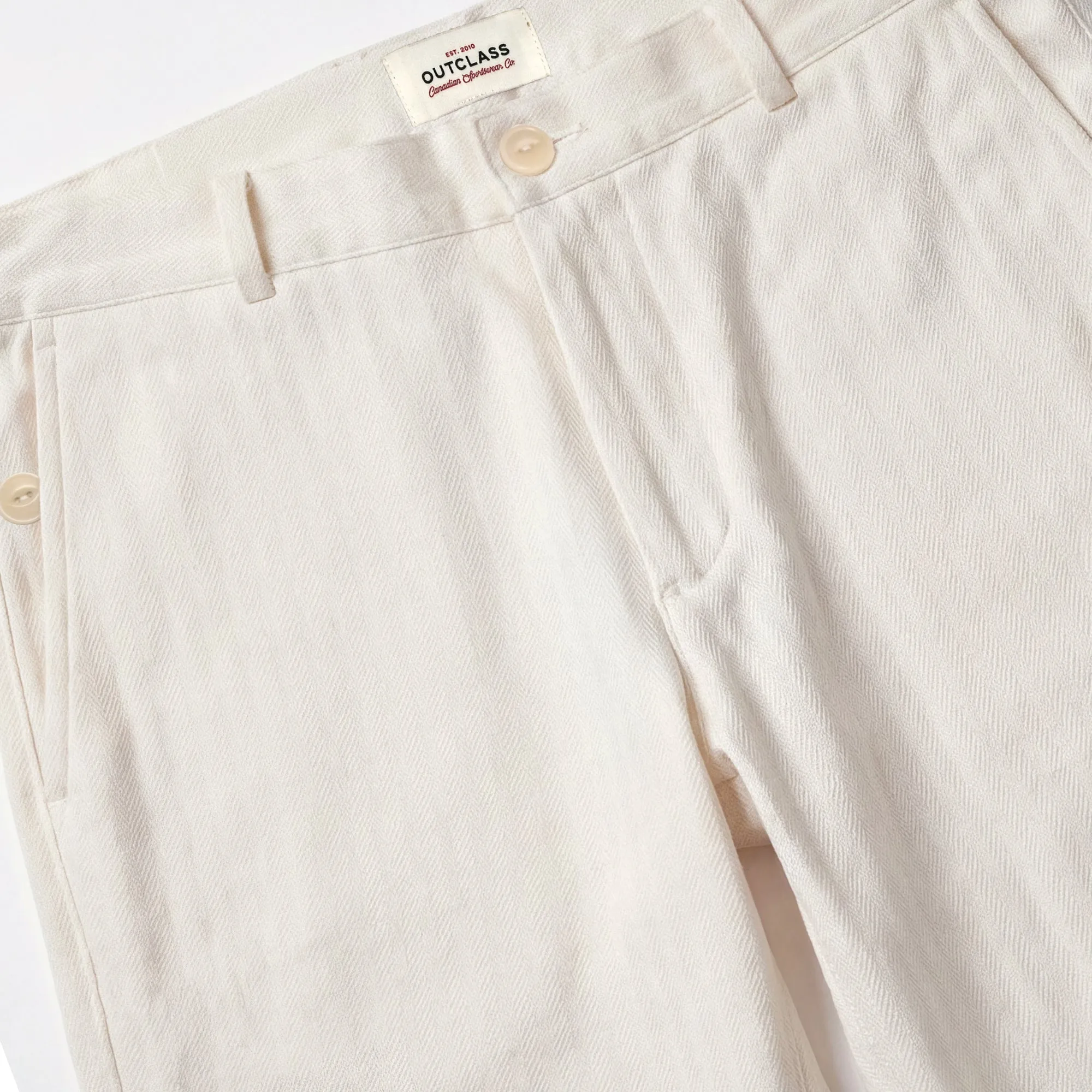 White Herringbone Engineer Pant sold by Outclass product image thumbnail 4
