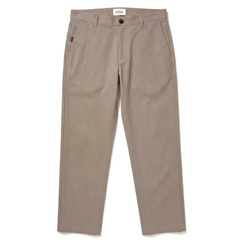 Taupe Herringbone Engineer Pant sold by Outclass