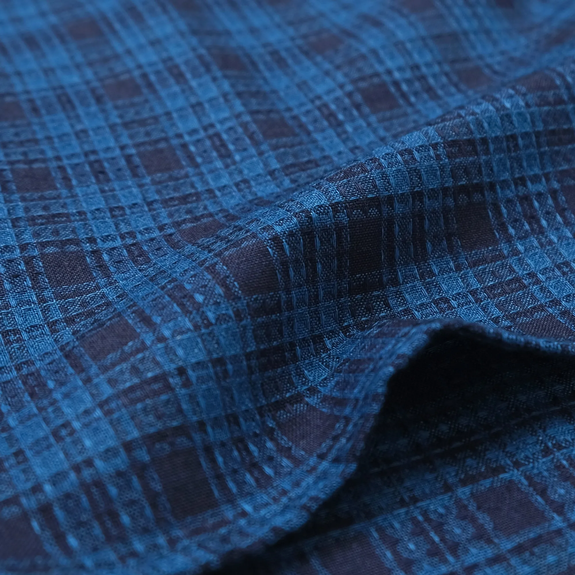 Indigo Plaid Easy Shirt sold by Outclass product image thumbnail 5