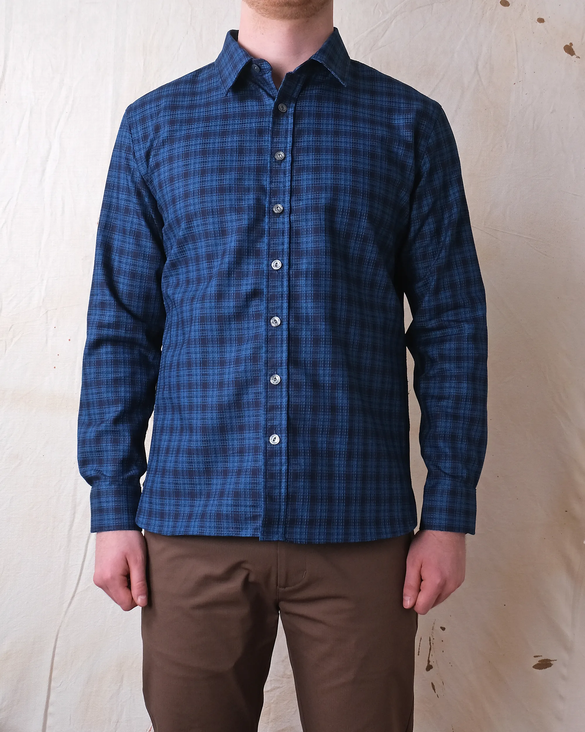 Indigo Plaid Easy Shirt sold by Outclass product image thumbnail 2