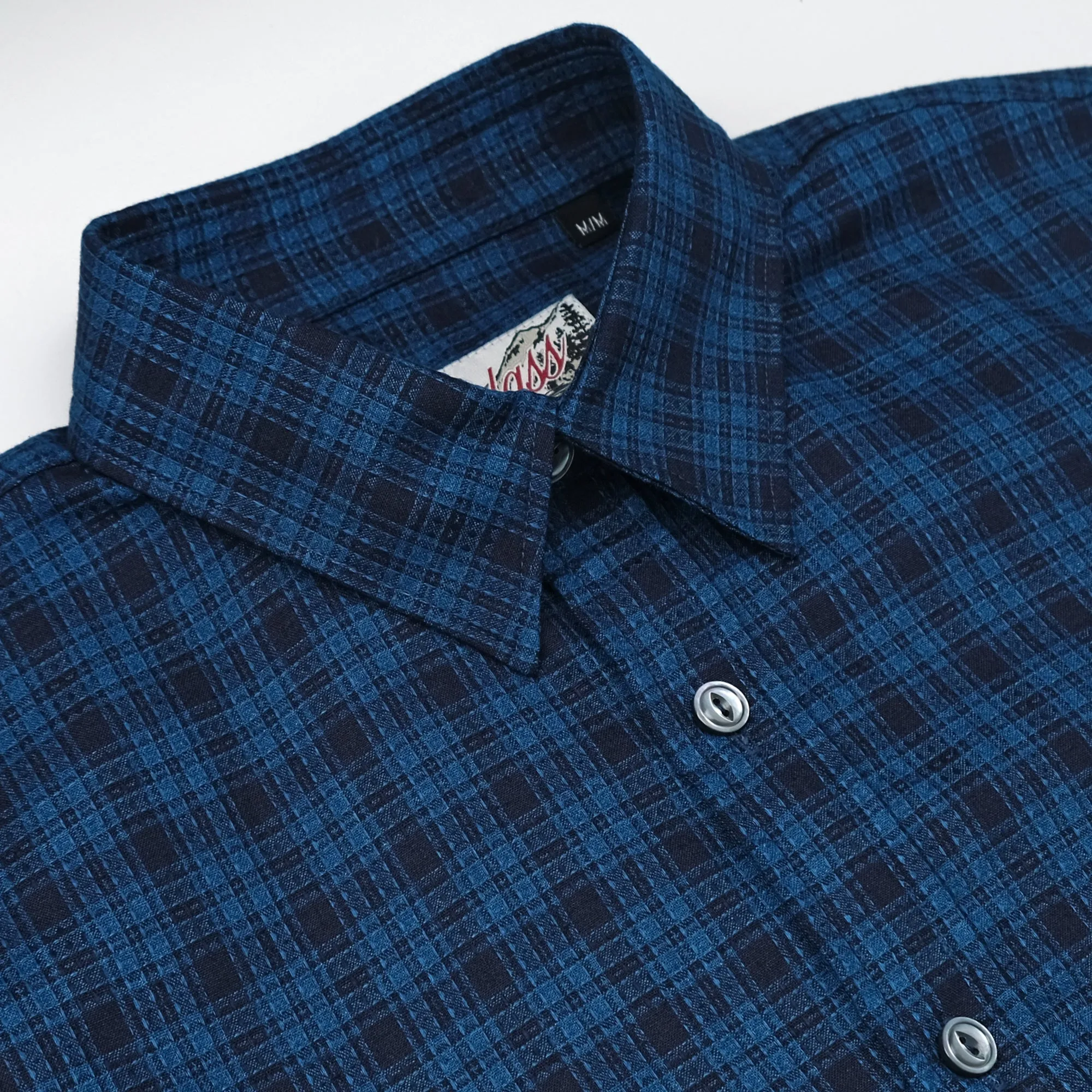 Indigo Plaid Easy Shirt sold by Outclass product image thumbnail 3