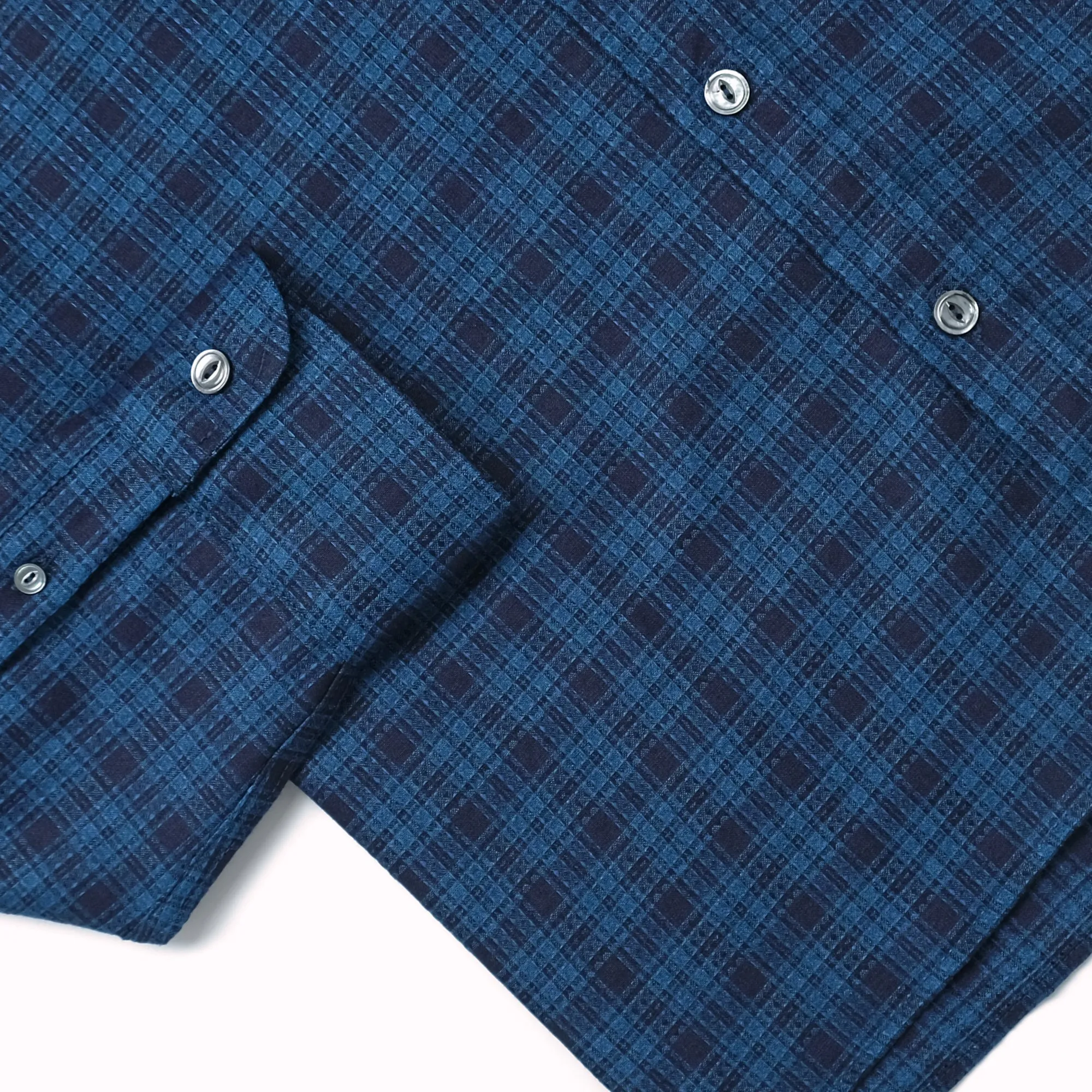 Indigo Plaid Easy Shirt sold by Outclass product image thumbnail 4