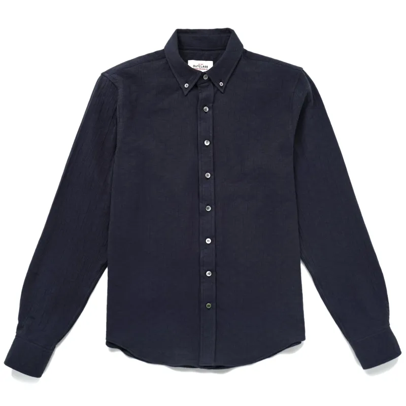 Navy Quilted Classic Shirt made by Outclass