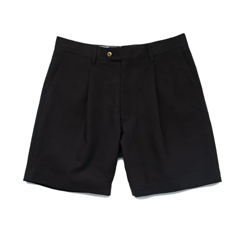 Black Sateen Pleated Short made by Outclass