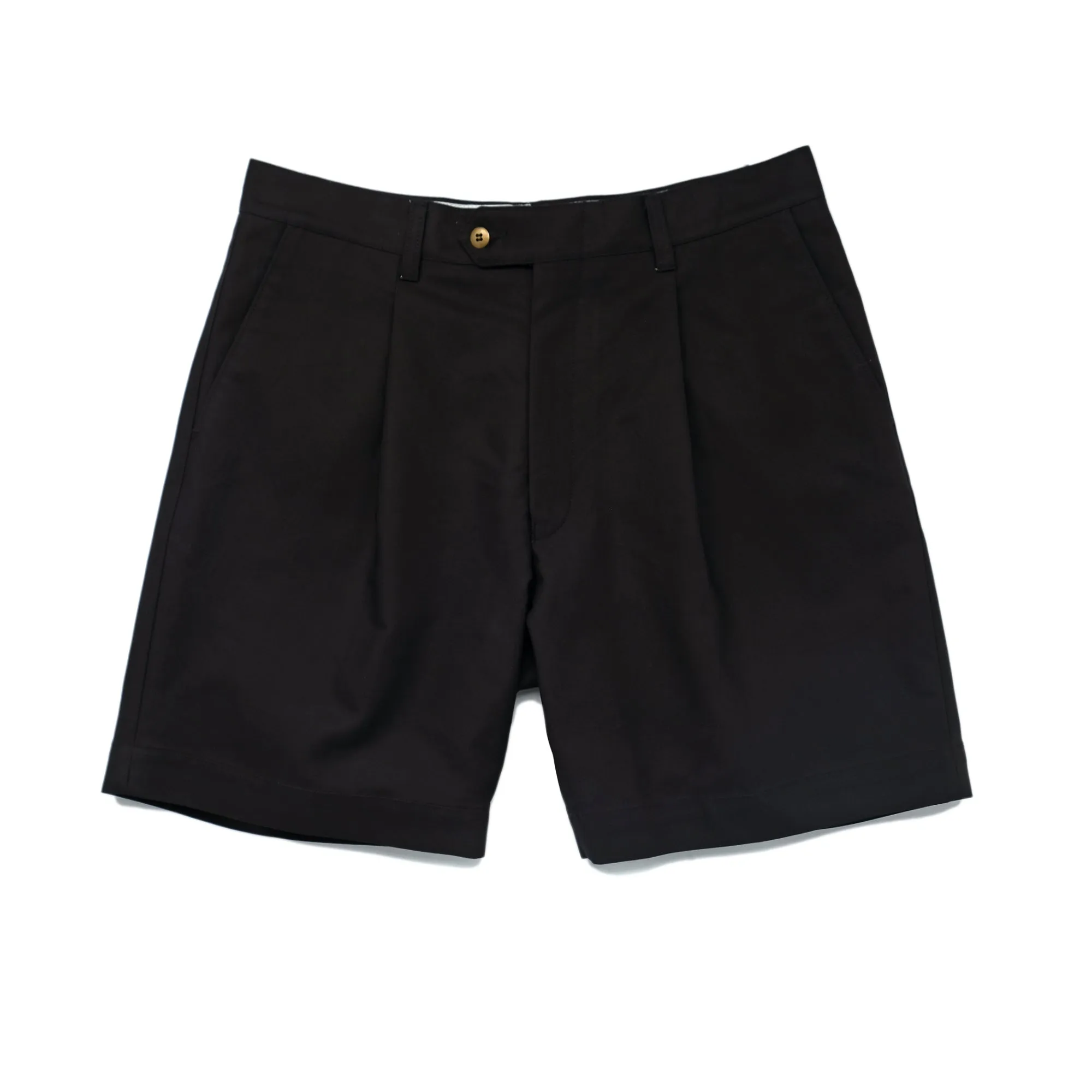 Black Sateen Pleated Short sold by Outclass