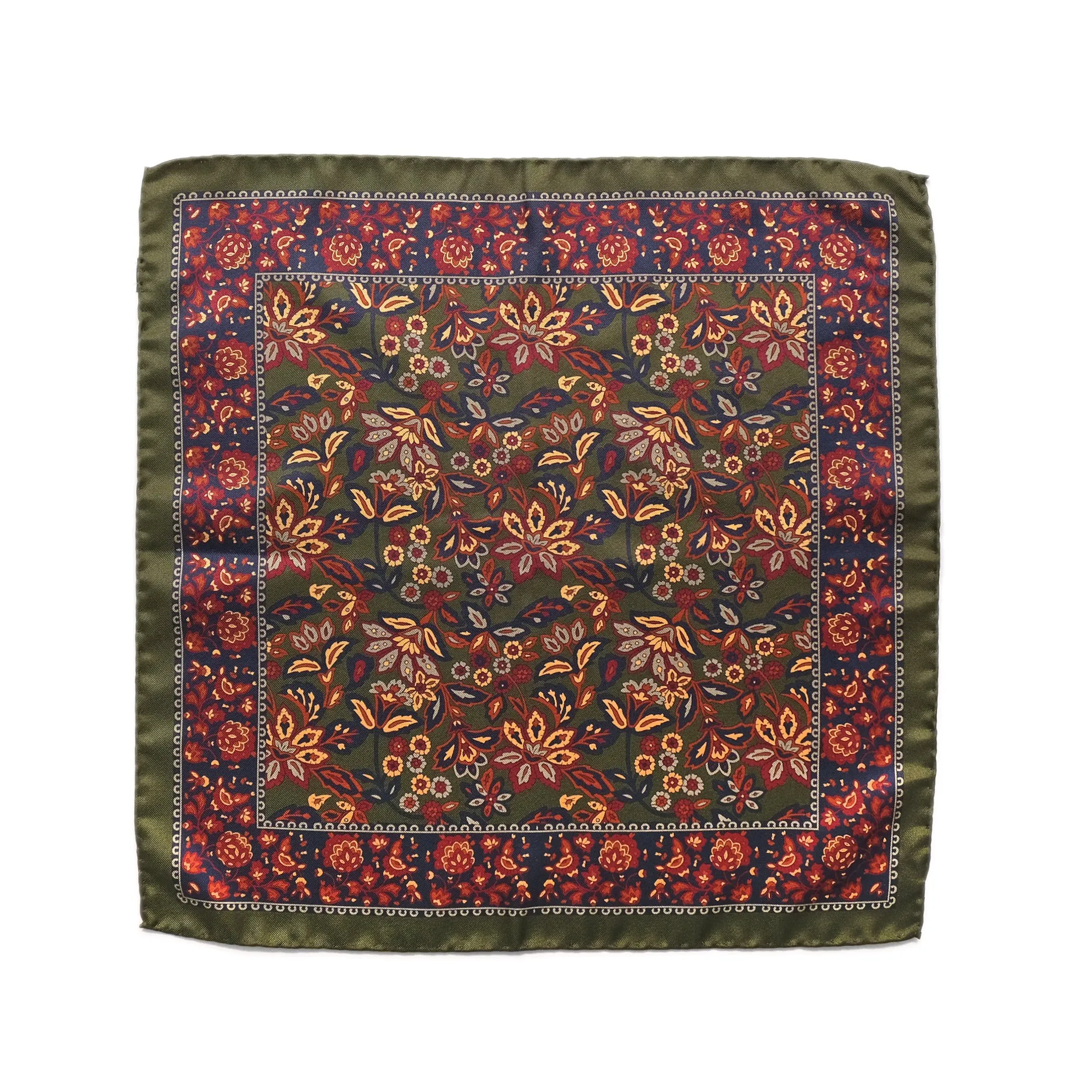 Olive Floral Pocket Square sold by Outclass product image thumbnail 2