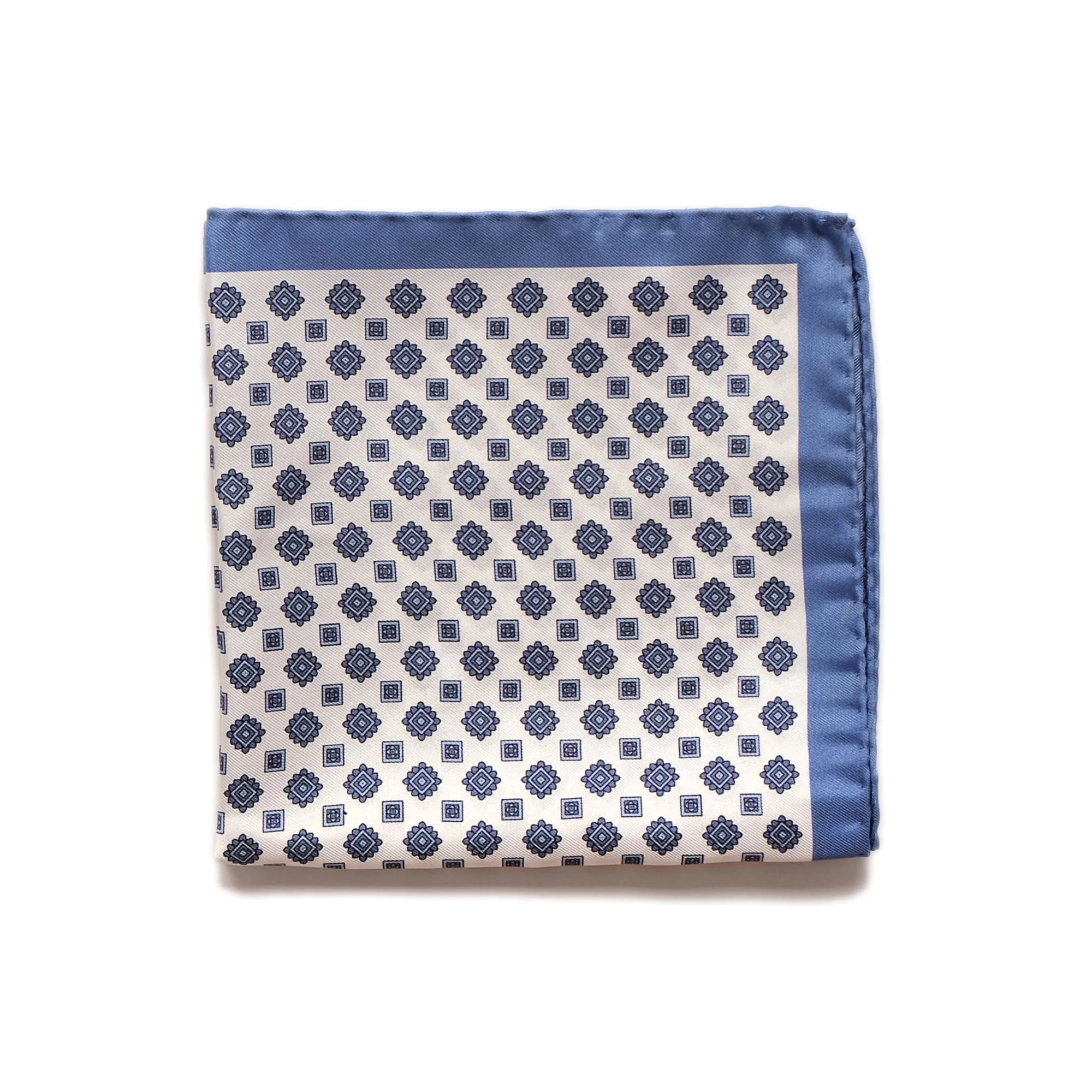Blue Geometric Pocket Square sold by Outclass