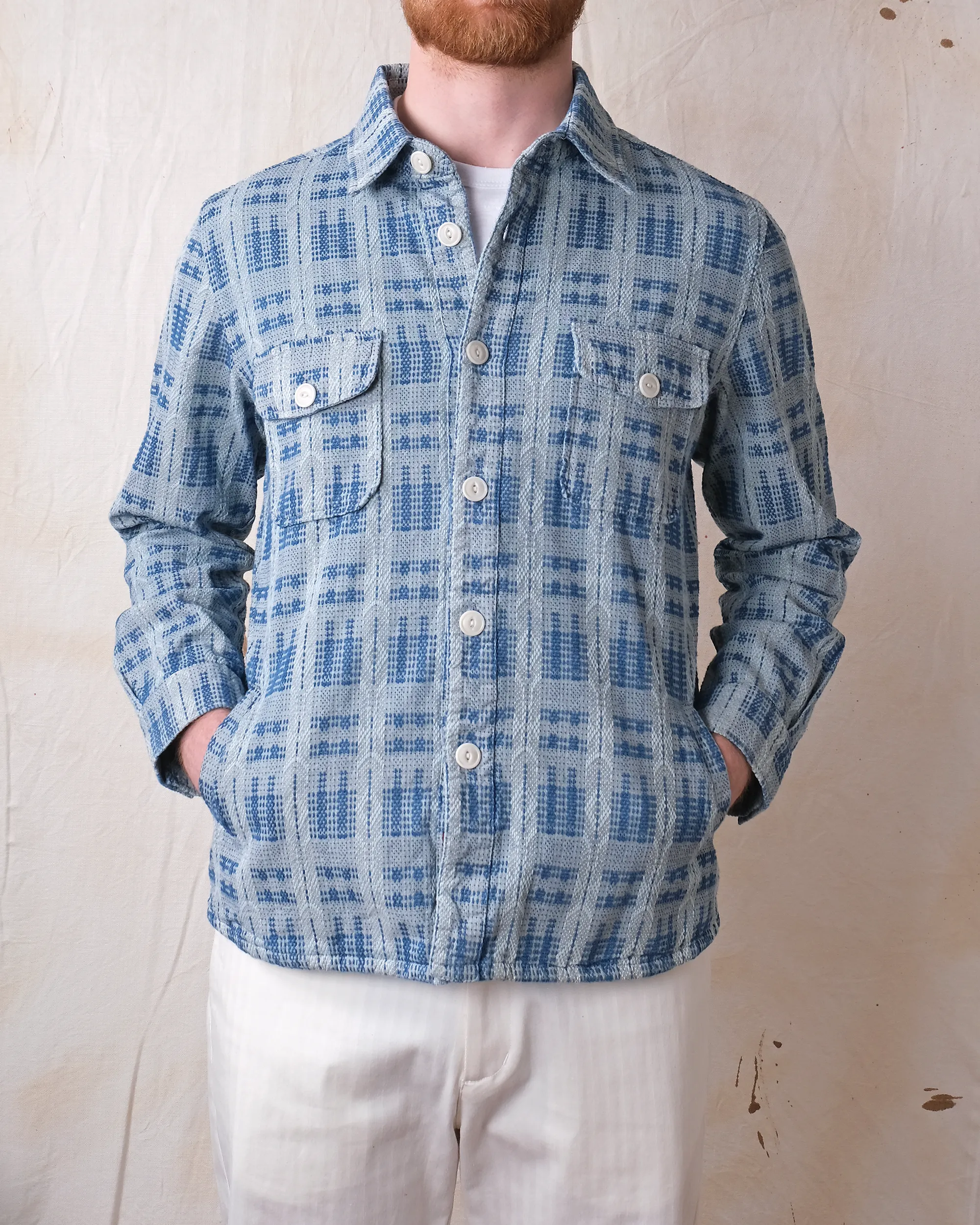 Sashiko Blanket Overshirt sold by Outclass product image thumbnail 2