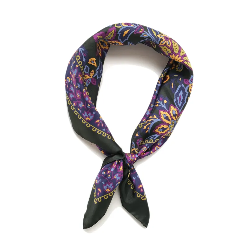 Purple Paisley Silk Scarf made by Outclass