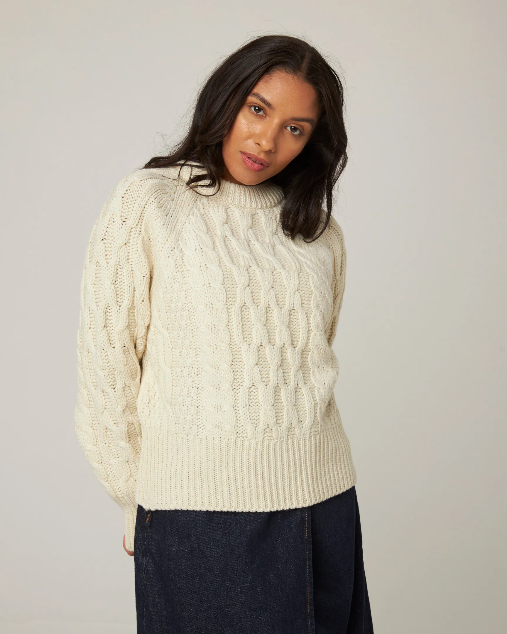 Isobel Aran Jumper sold by Peregrine