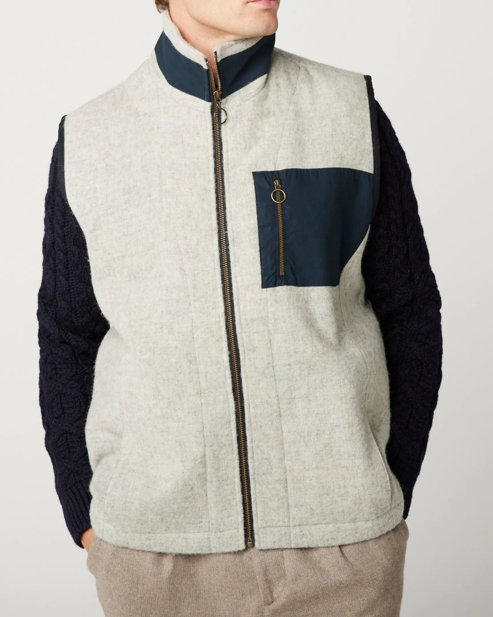 Zip Pocket Wool Gilet sold by Peregrine product image thumbnail 3
