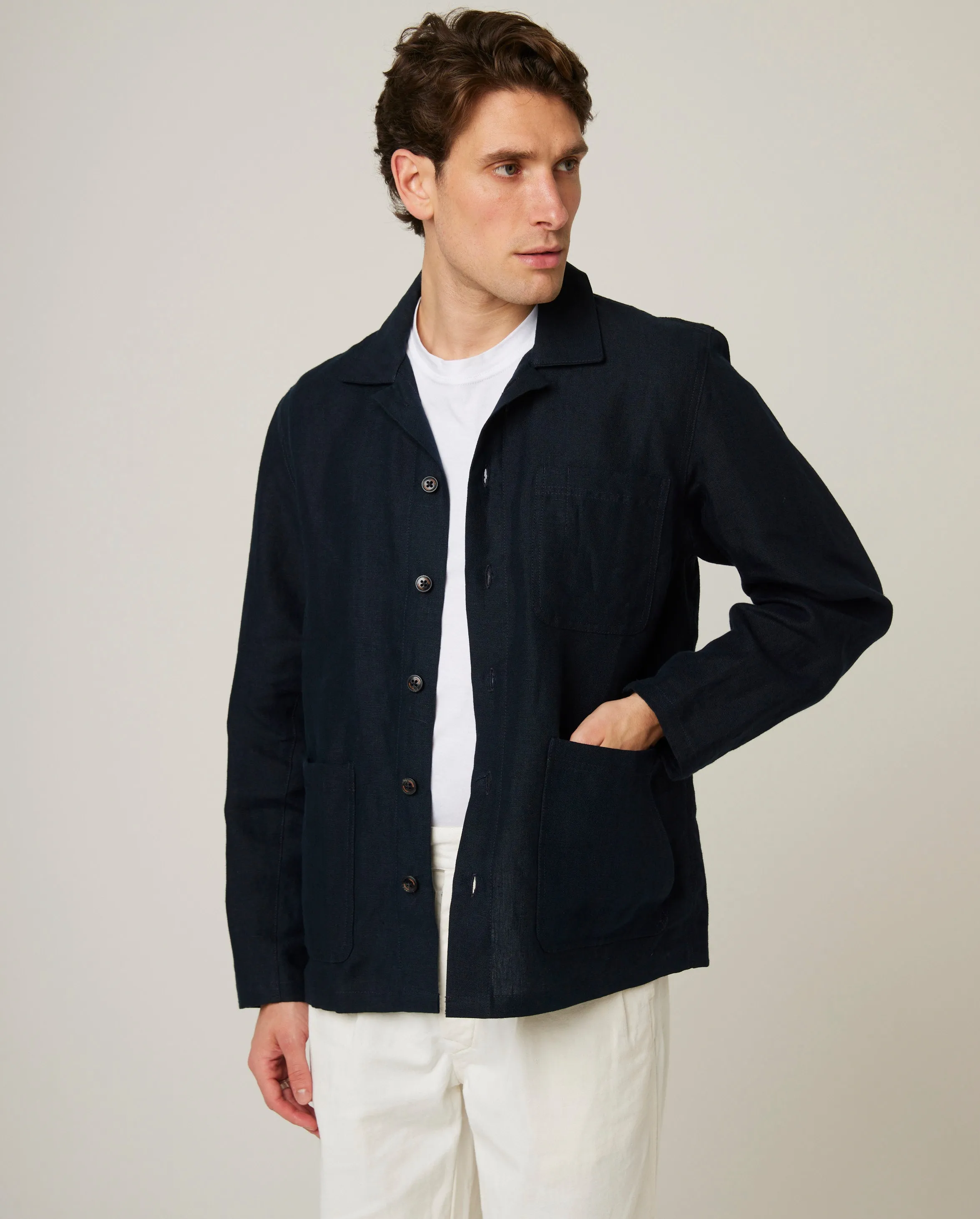 Grange Linen Shacket sold by Peregrine product image thumbnail 3