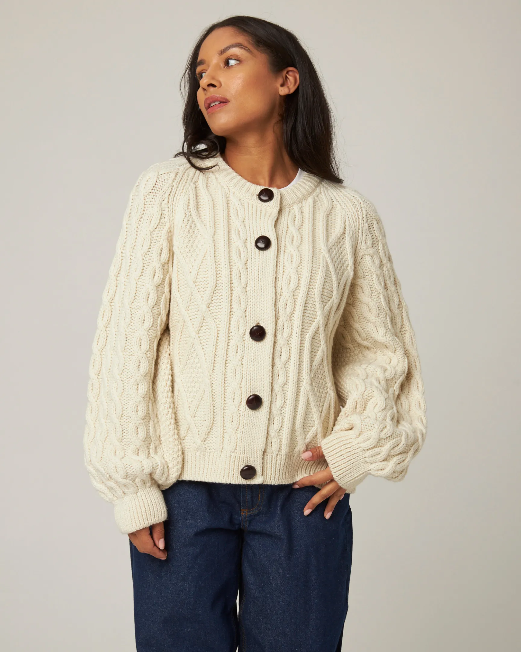 Beckett Cable Knit Cardigan sold by Peregrine product image thumbnail 3