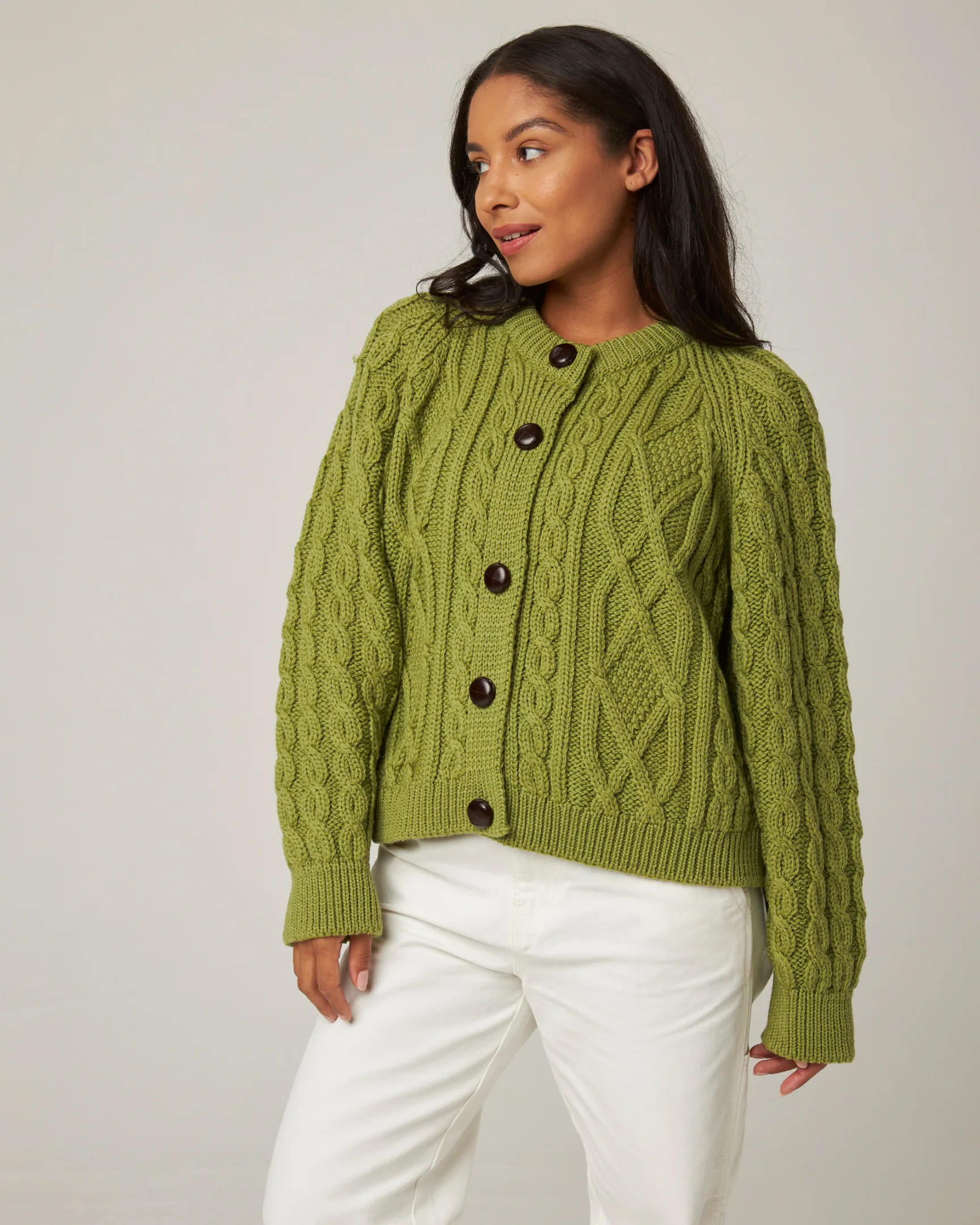 Beckett Cable Knit Cardigan sold by Peregrine