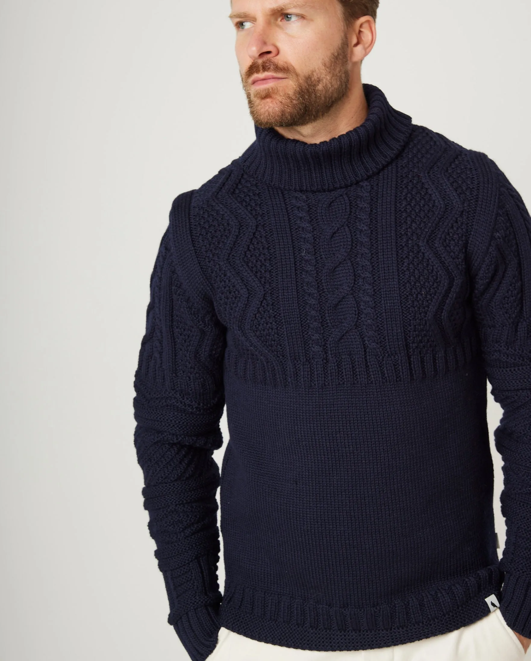 Fisherman Roll Neck Jumper sold by Peregrine product image thumbnail 2
