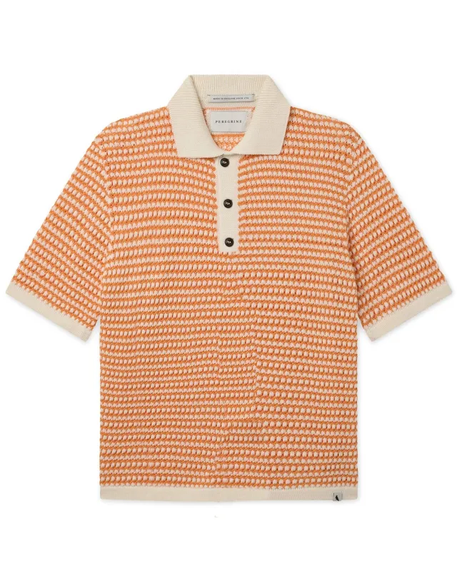 Island Crochet Button Polo Shirt sold by Peregrine